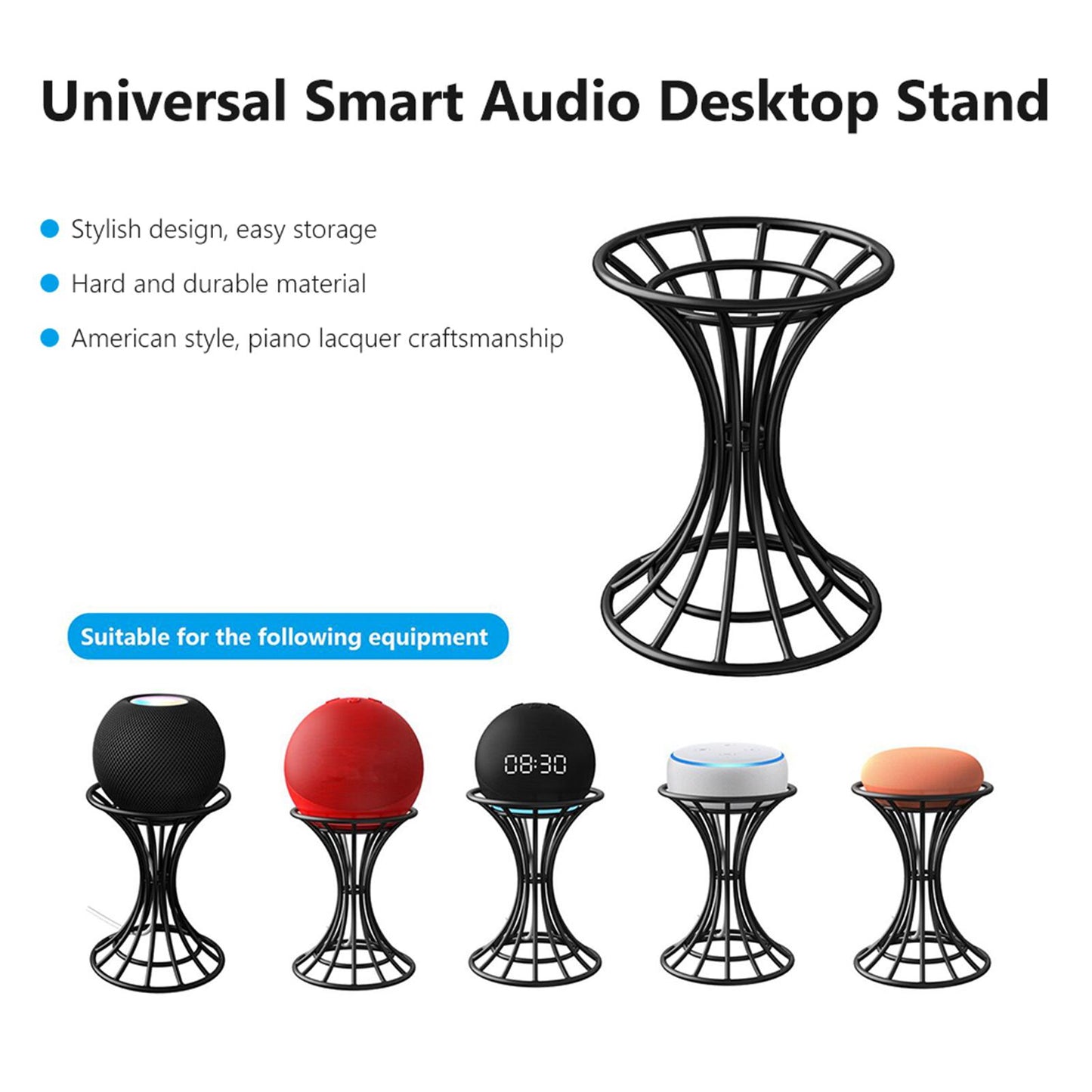 Smart Speaker Holder Room Table Accessory Decoration Carbon Steel Practical