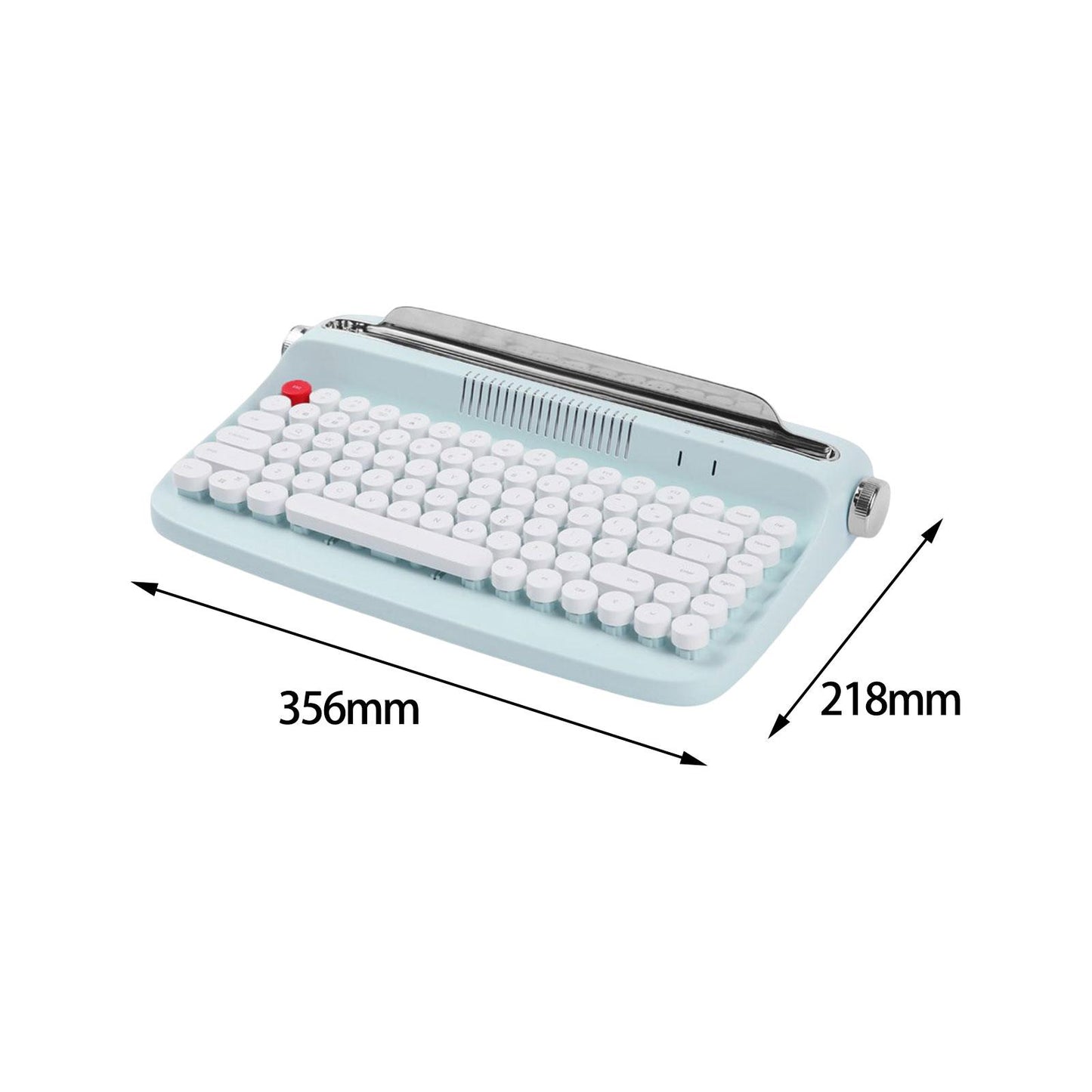 Typewriter Keyboard 84 Keys Bluetooth5.0 Professional Compact for Tablet light green