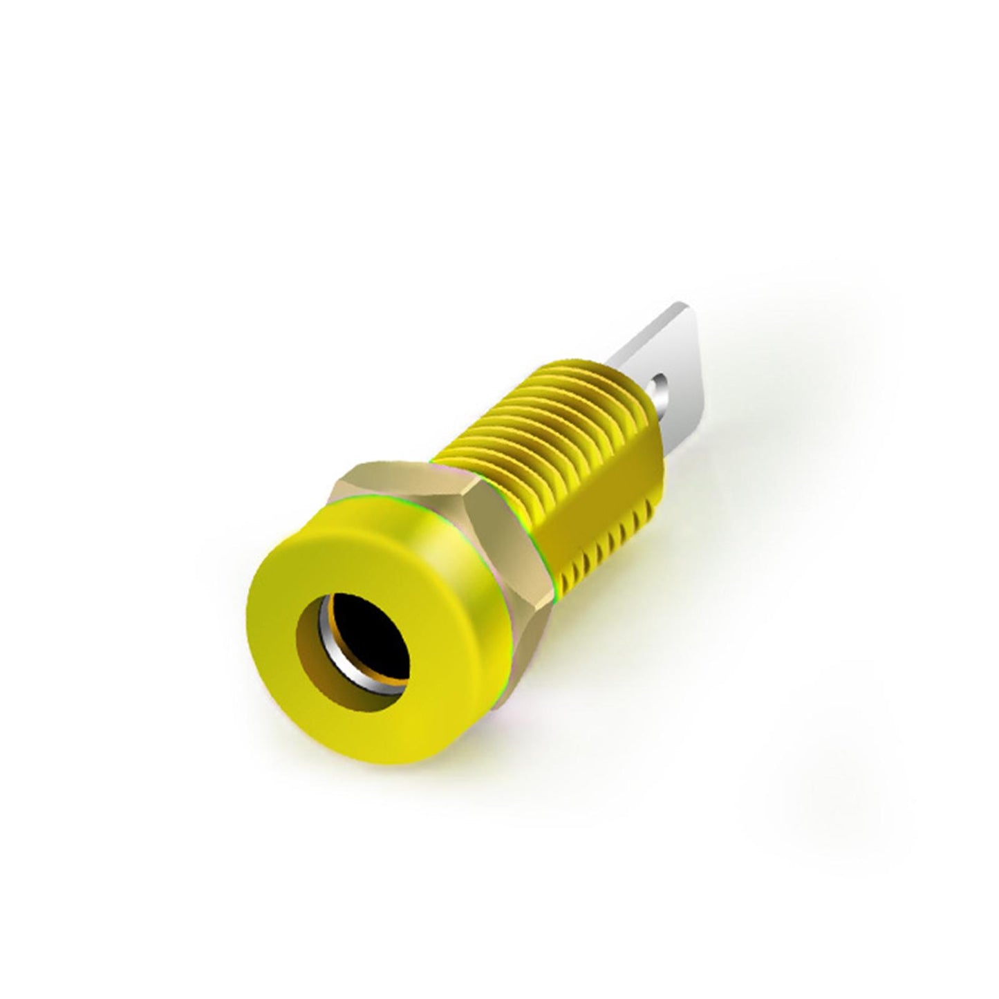 4mm Banana Socket Copper Terminal Post Banana Plug Accessory Premium Yellow