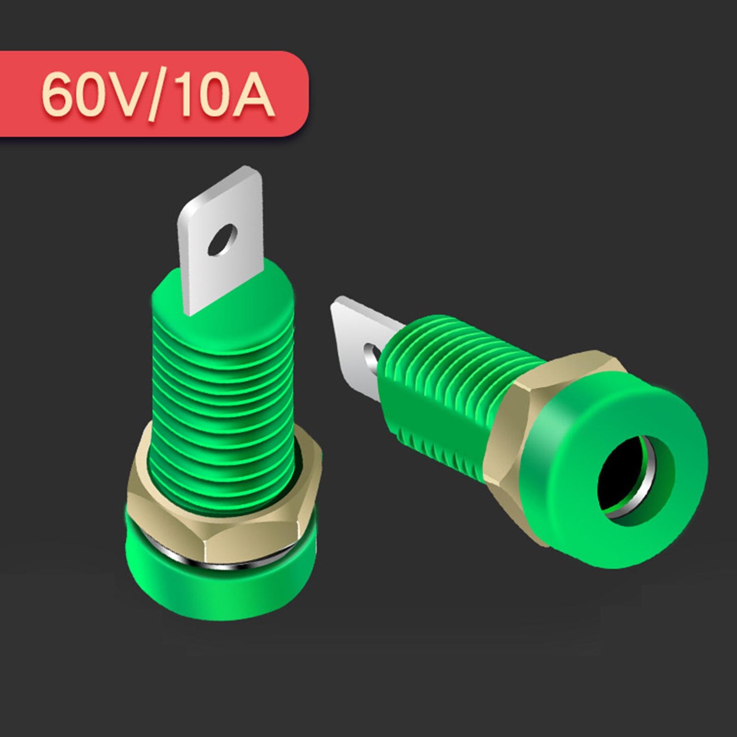 4mm Banana Socket Copper Terminal Post Banana Plug Accessory Premium Green