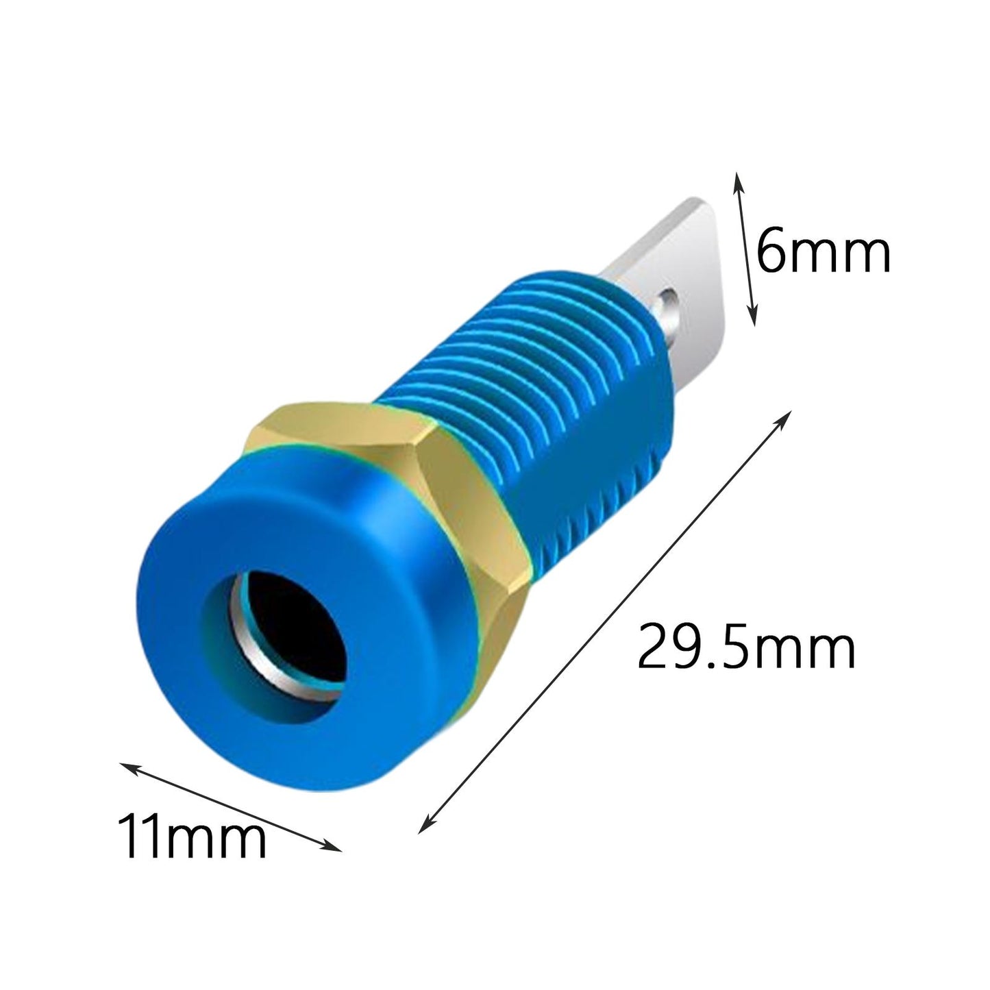 4mm Banana Socket Copper Terminal Post Banana Plug Accessory Premium Blue