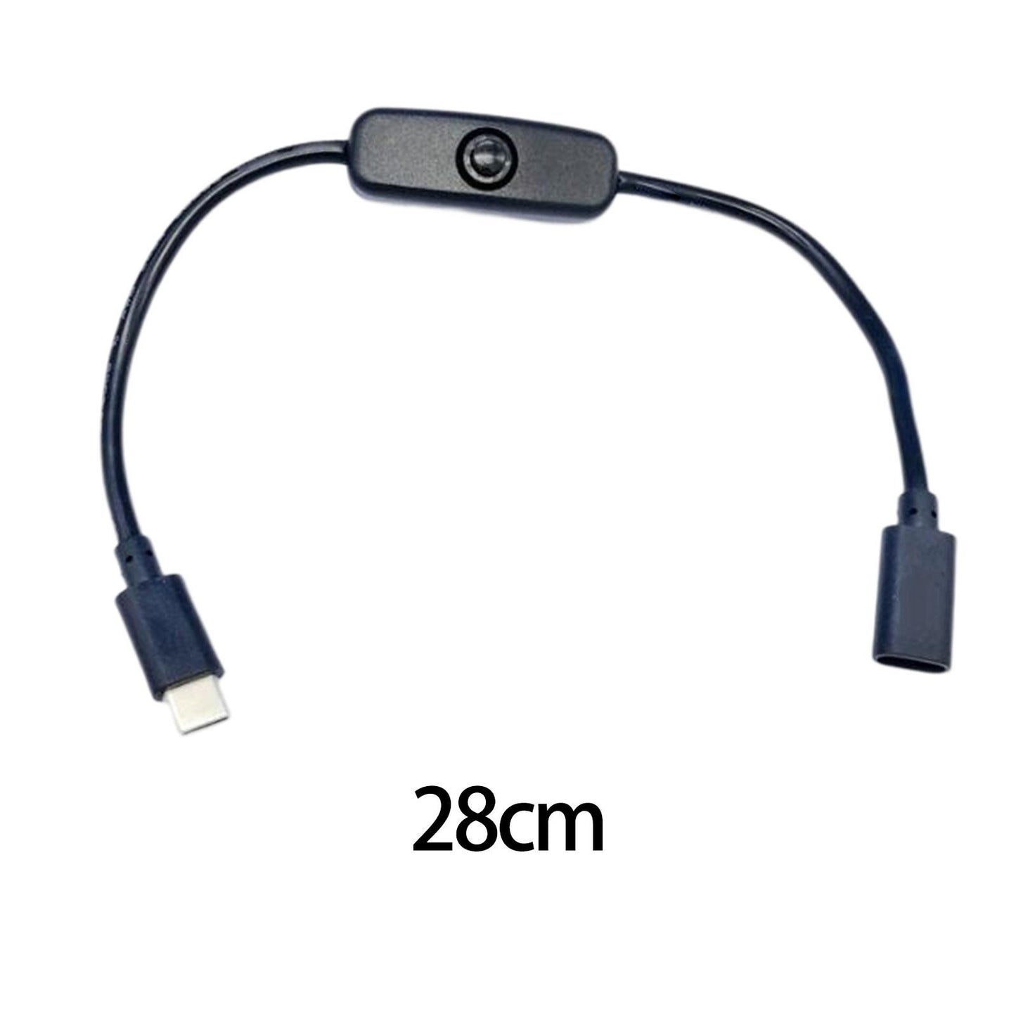 Type C Male to Female Usb C High Speed for Desk Lamp LED Light Bar Computer Black