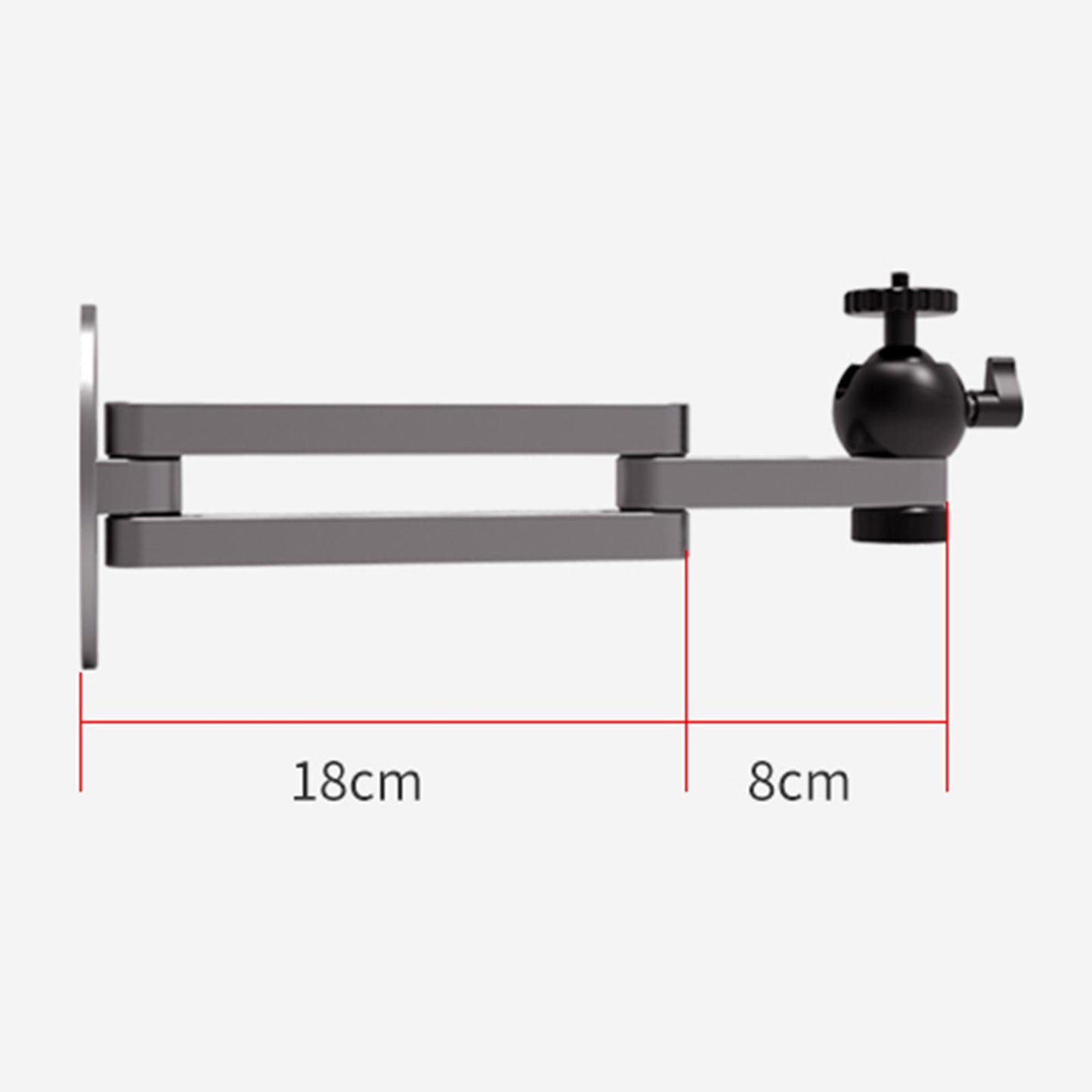 Aluminum Alloy Wall Mount Bracket 360° Rotate Rack for Home Bedroom Office