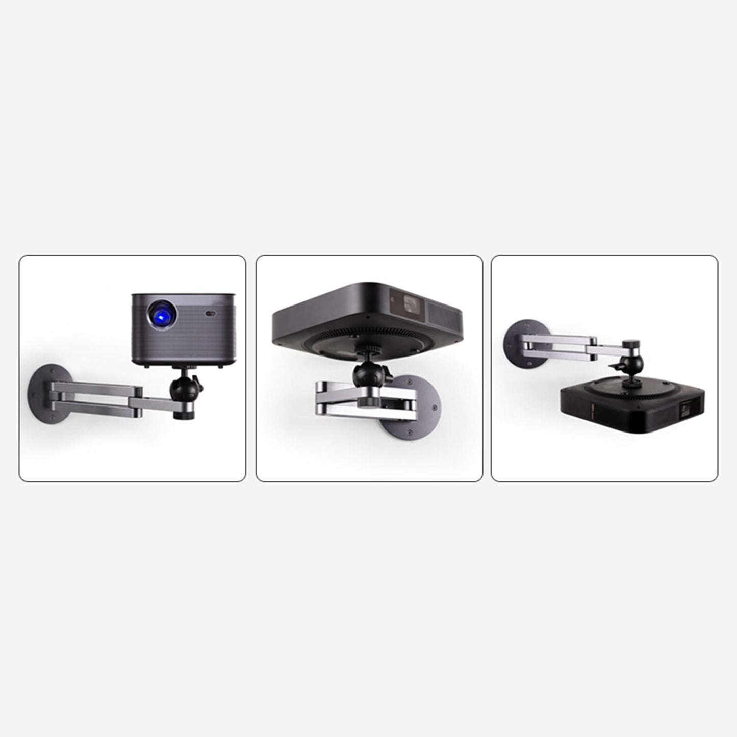 Aluminum Alloy Wall Mount Bracket 360° Rotate Rack for Home Bedroom Office