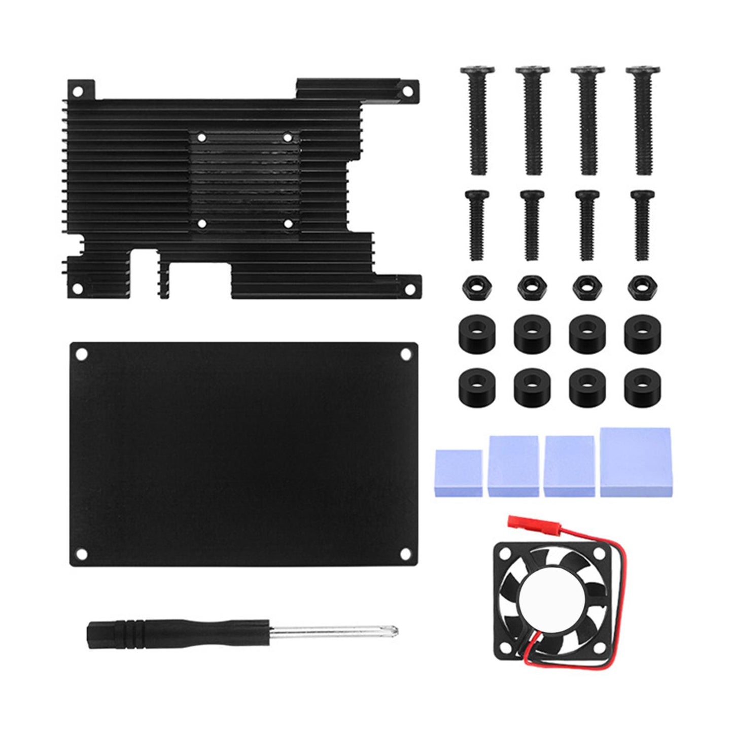 Aluminum Alloy Case Unassembled with Cooling Fan Accessories Professional