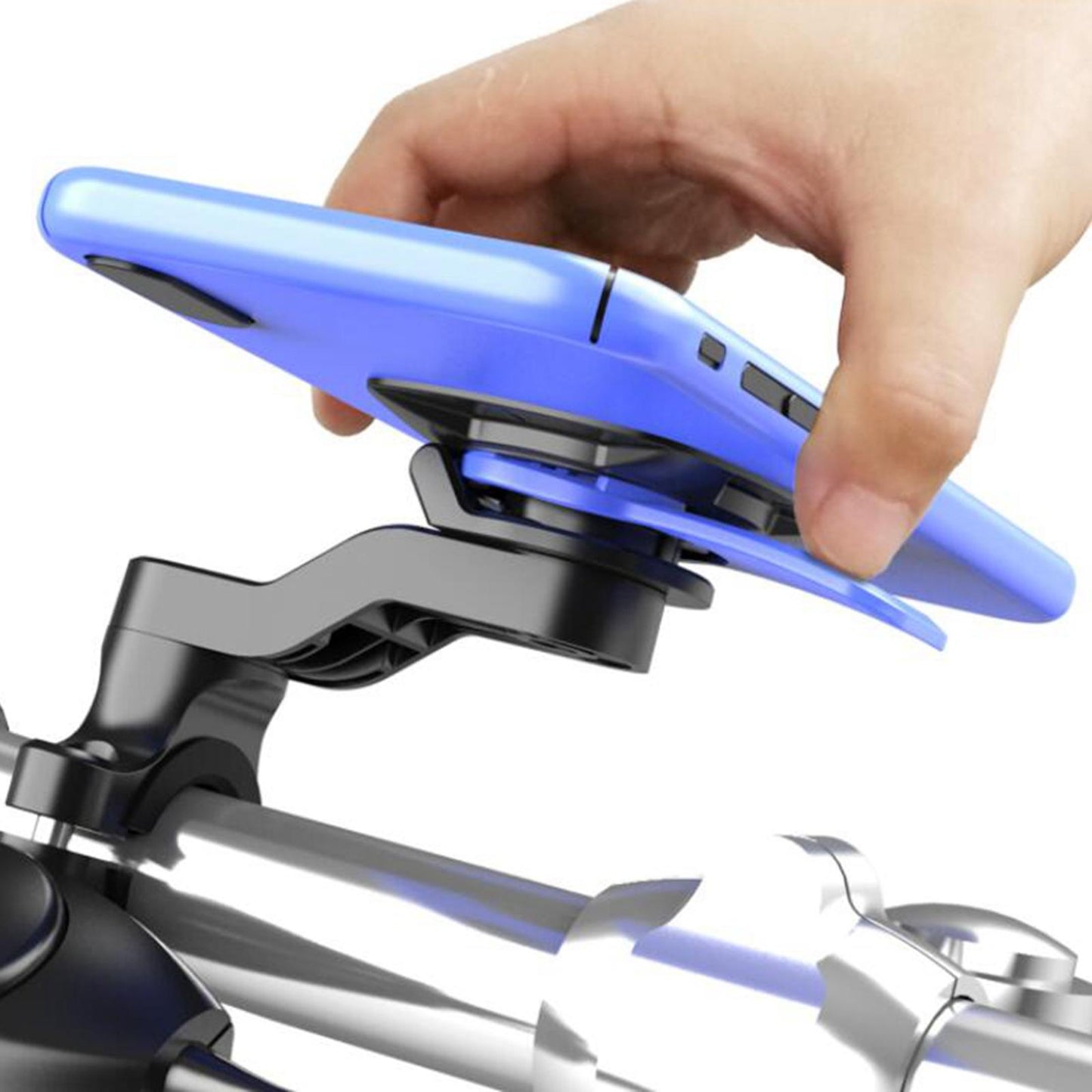 Universal Motocycle Handlebar Mount Mobile Hold for Motorcycle Scooter Bike Blue