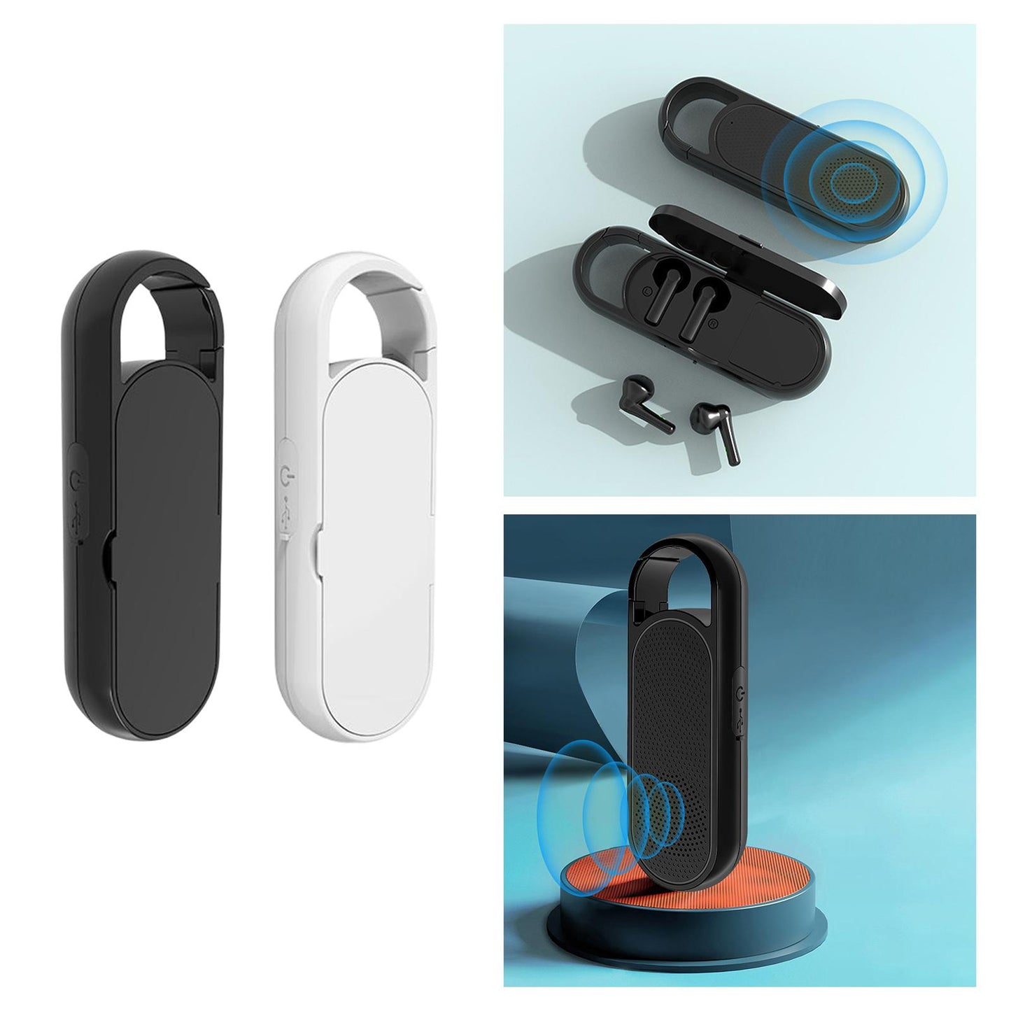 Wireless Earphones with Charging Case HiFi Sound for Running sports Black