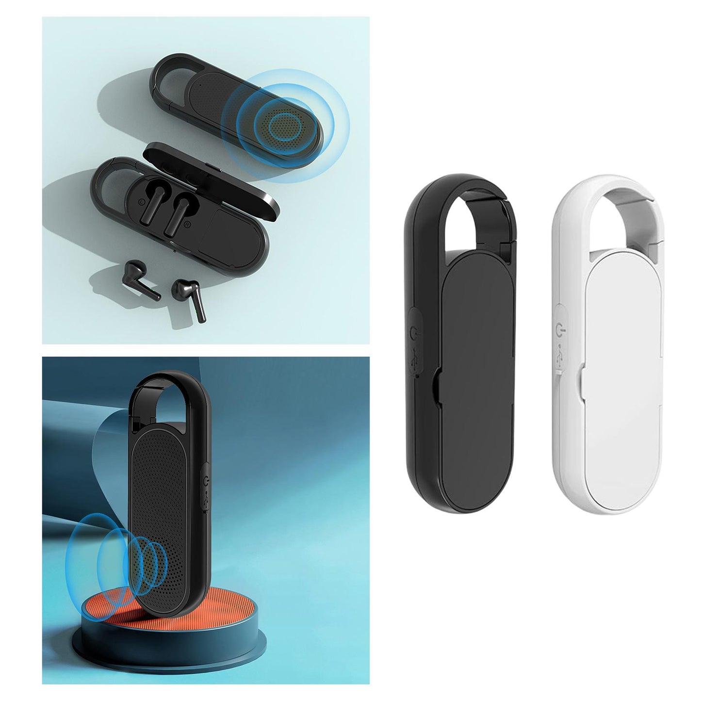 Wireless Earphones with Charging Case HiFi Sound for Running sports Black