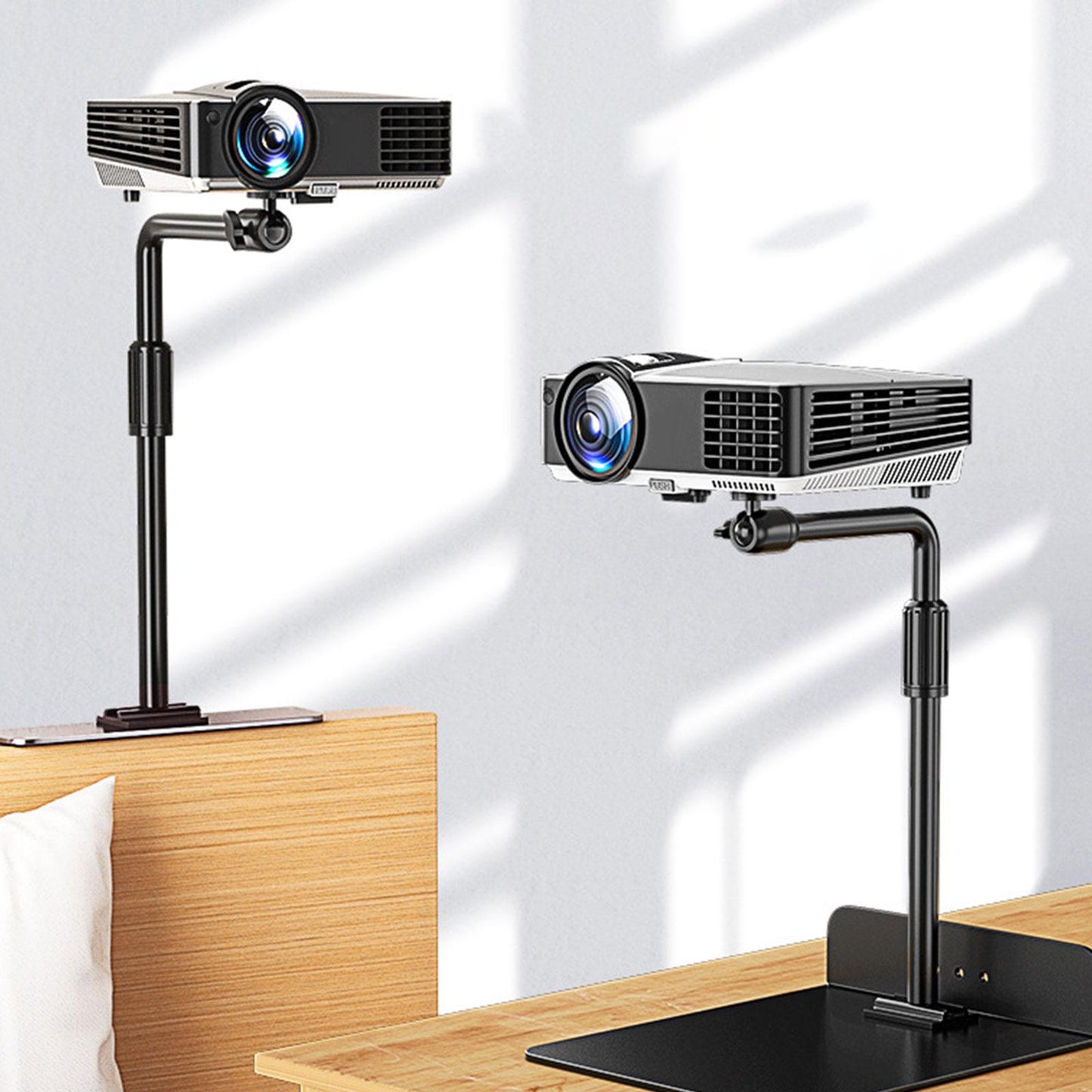 Adjustable Projector Stand Fittings No Drill Durable for Hotel Office Sofa