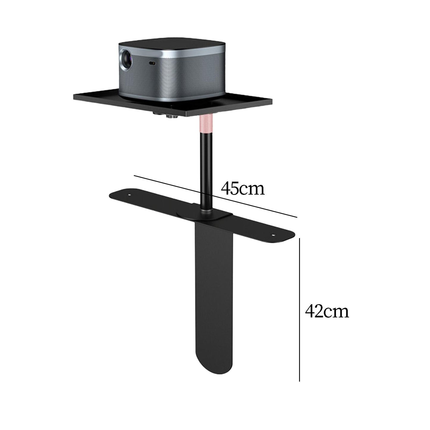 Universal Plug in Projector Bracket Support No Drill Equipment for Bedroom