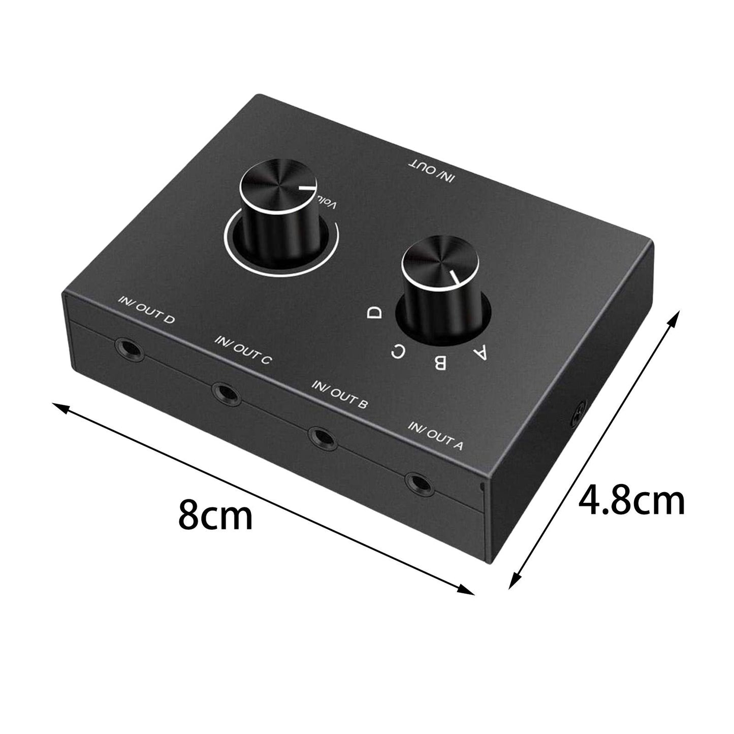 3.5mm Audio Switch Portable Audio Switcher Box for PC Headphone Laptop