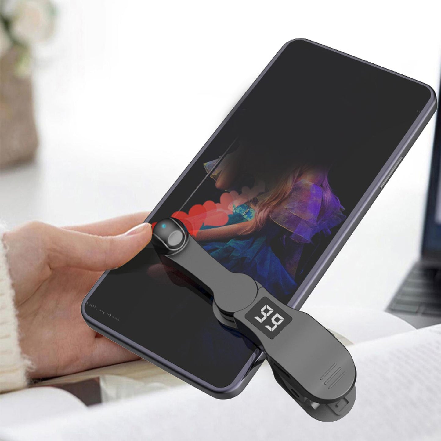 Phone Screen Auto Clicker Simulated Finger Clicking for Live Broadcasts Pink