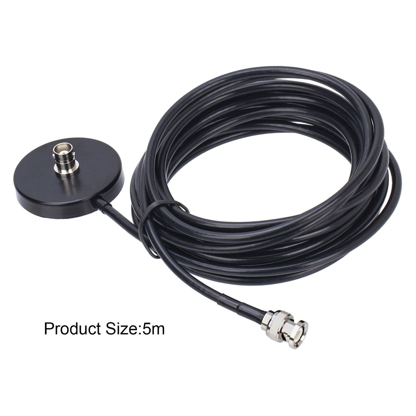5 Meters RG58 BNC Extension Cable Magnetic Mount Base Connector Durable