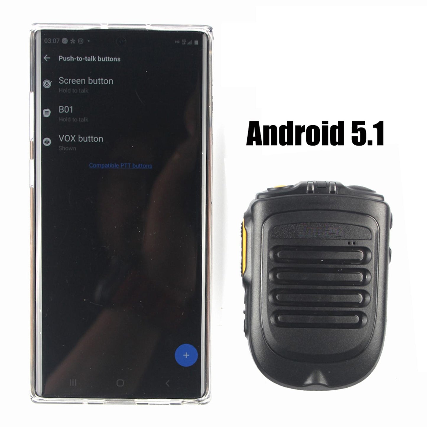 Walkie Talkie Handheld Mic 3.5mm Earphone Jack Black for F22 4G-W2Plus