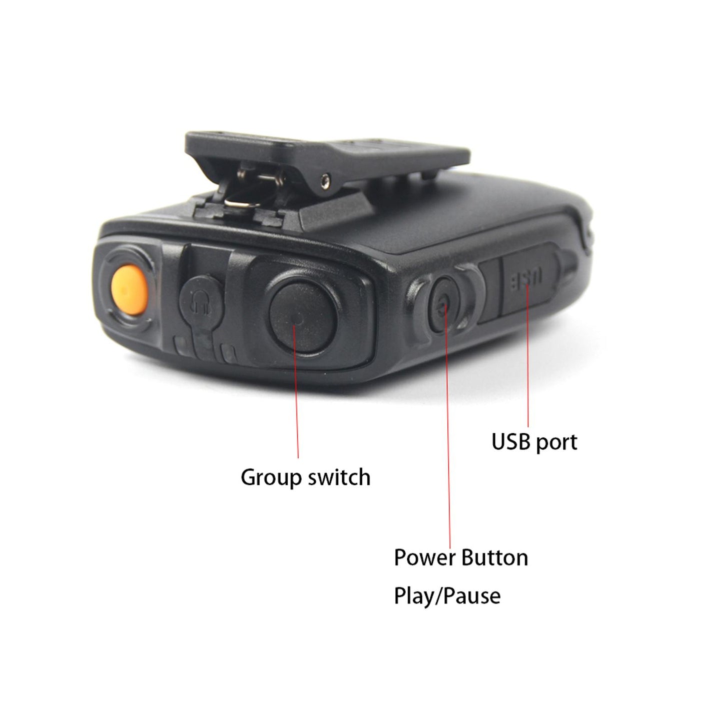 Walkie Talkie Handheld Mic 3.5mm Earphone Jack Black for F22 4G-W2Plus