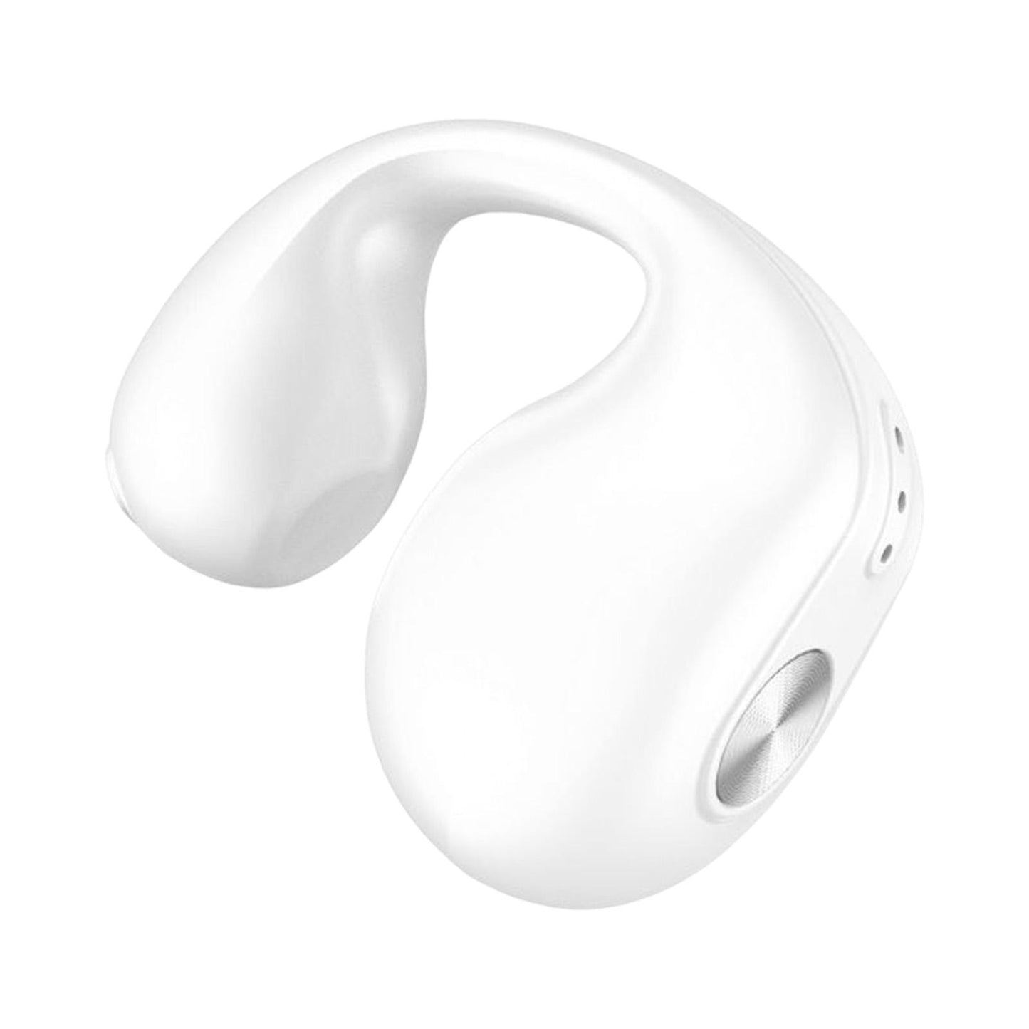 1 Piece Ear Clip Wireless Headset Portable HiFi Sound for Driving Business White