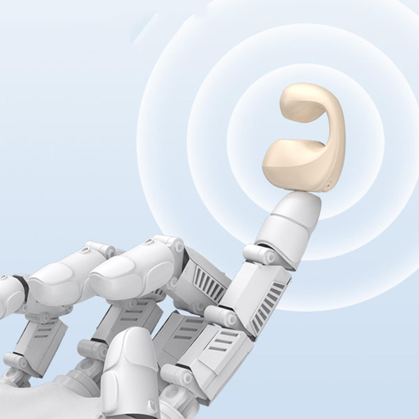 1 Piece Ear Clip Wireless Headset Portable HiFi Sound for Driving Business Blue