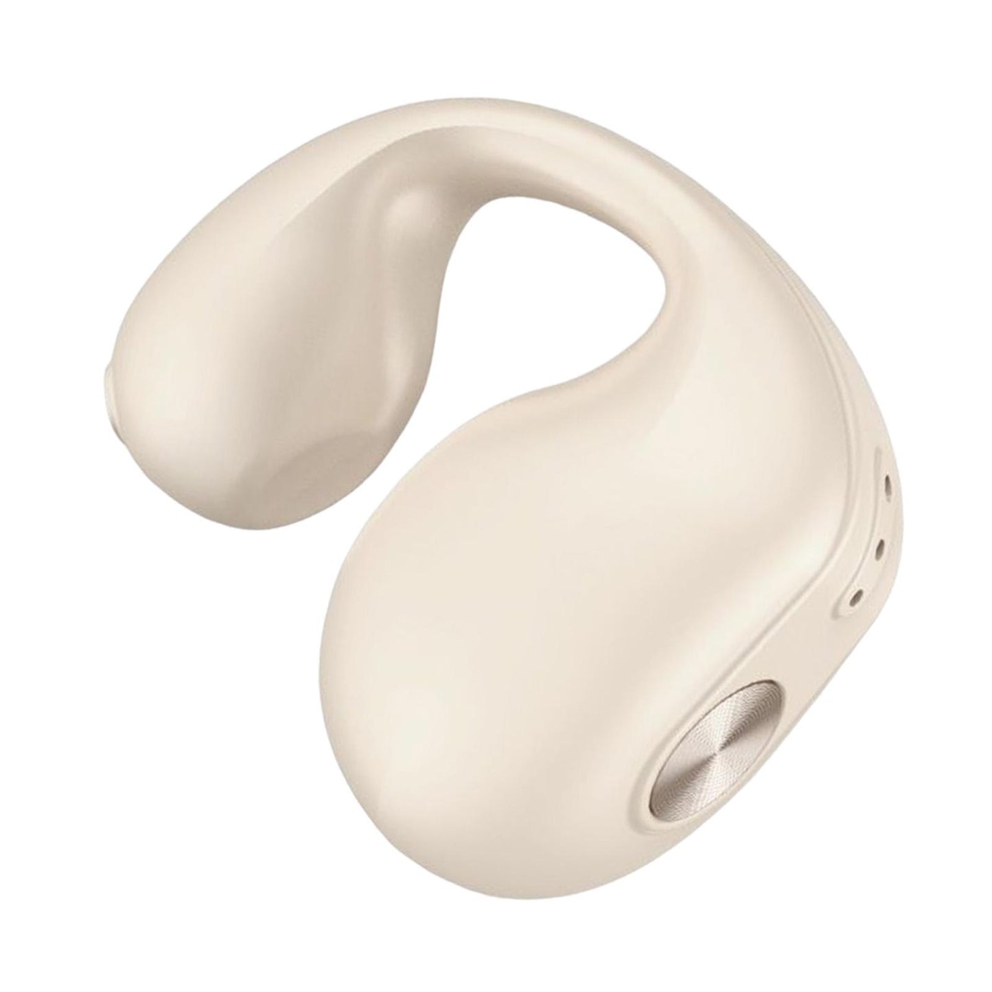1 Piece Ear Clip Wireless Headset Portable HiFi Sound for Driving Business Beige