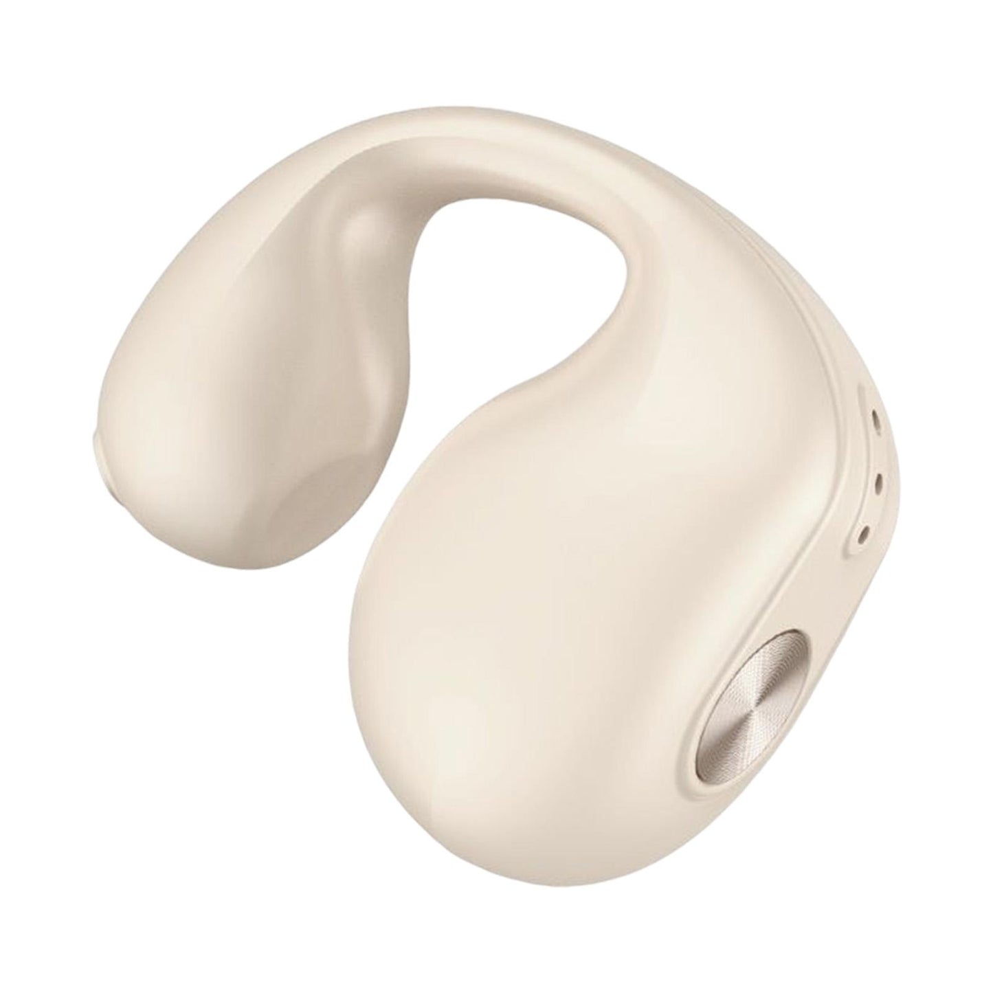 1 Piece Ear Clip Wireless Headset Portable HiFi Sound for Driving Business Beige
