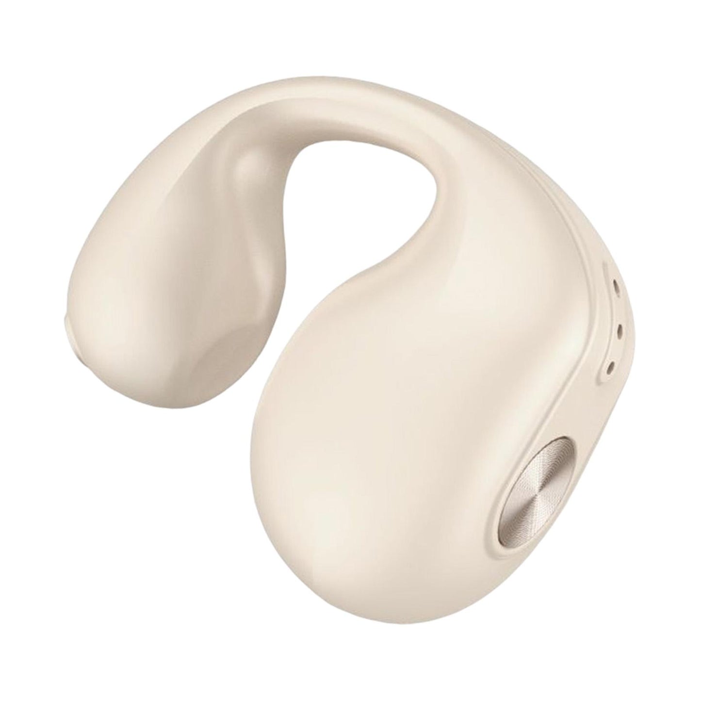 1 Piece Ear Clip Wireless Headset Portable HiFi Sound for Driving Business Beige