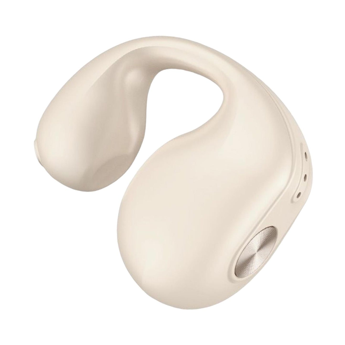 1 Piece Ear Clip Wireless Headset Portable HiFi Sound for Driving Business Beige