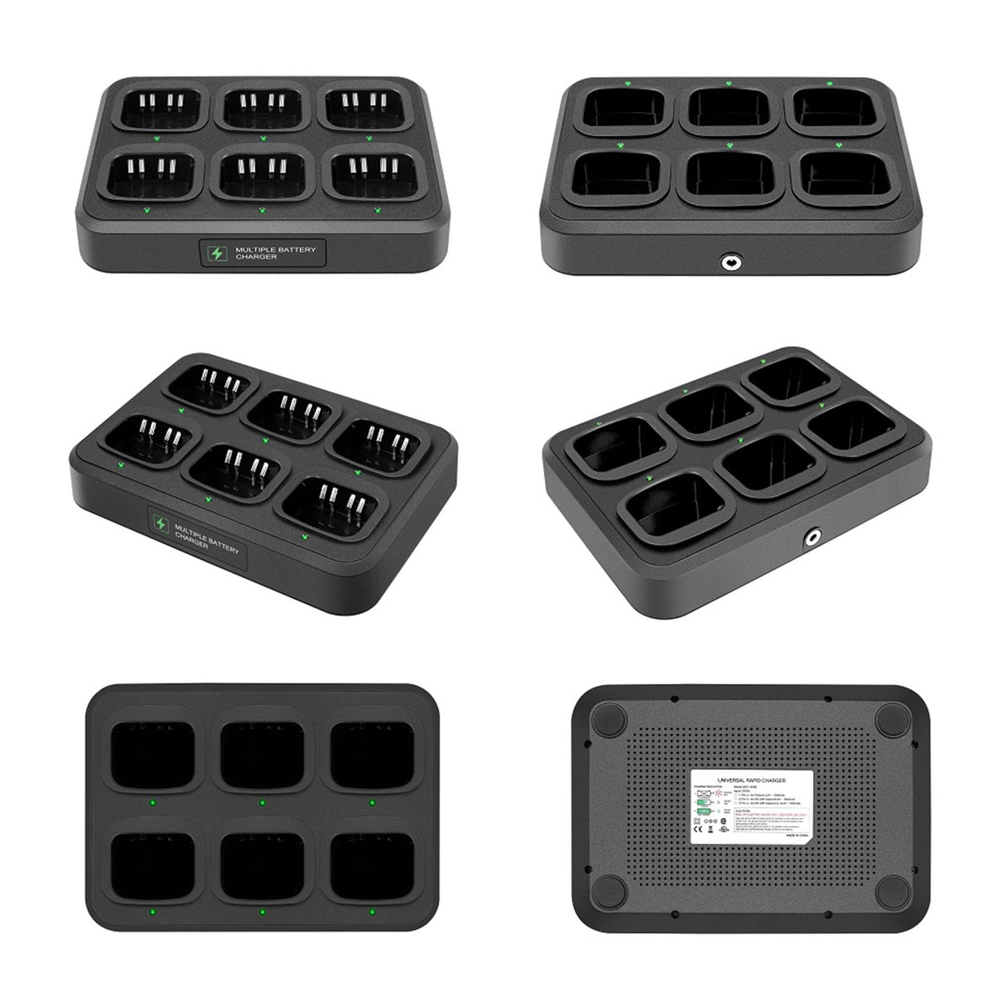 6-Way Charger Adapter for Walkie Talkie Two Way Radio for CP200 PR400 DP1400