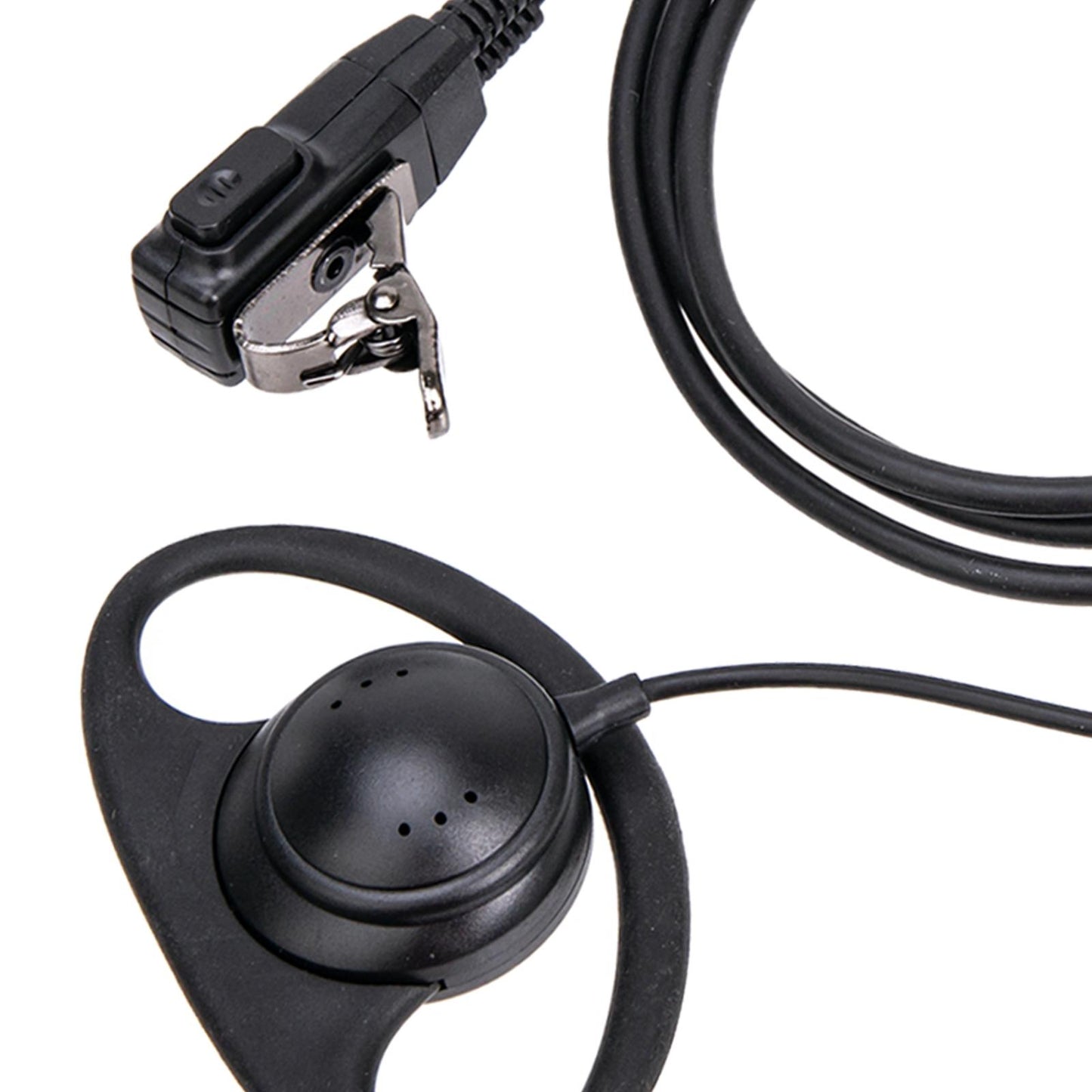 Walkie Talkie Earpiece PTT with Mic Headset 2 Pin for UV5RA Th-F6 Uvb5