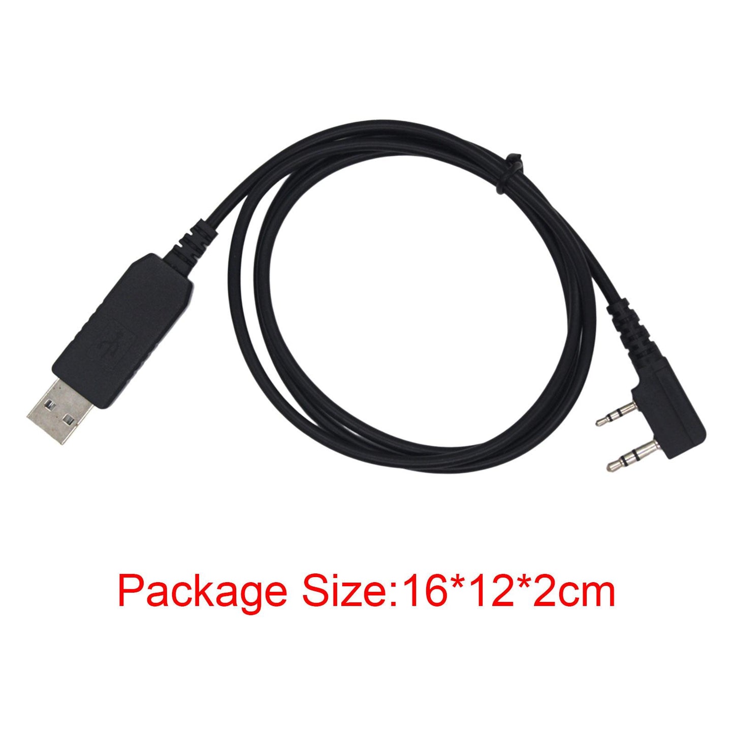 Compact USB Programming Cable Plug and Play Black for UV-5R UV-82HP UV-5x3