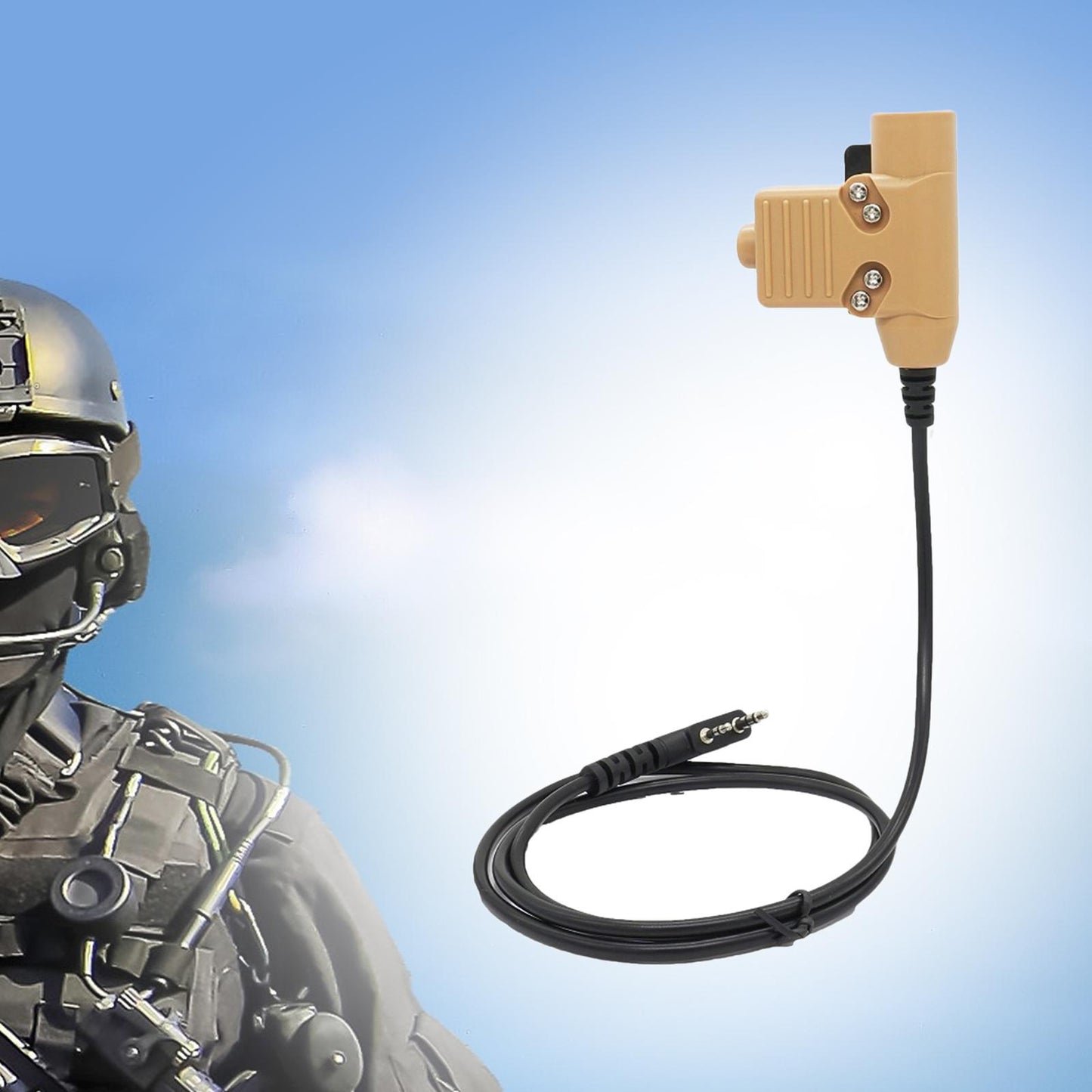 Walkie Talkie Radio Headset Adapter U94 PTT with Clip for Th-K2A UV5RA