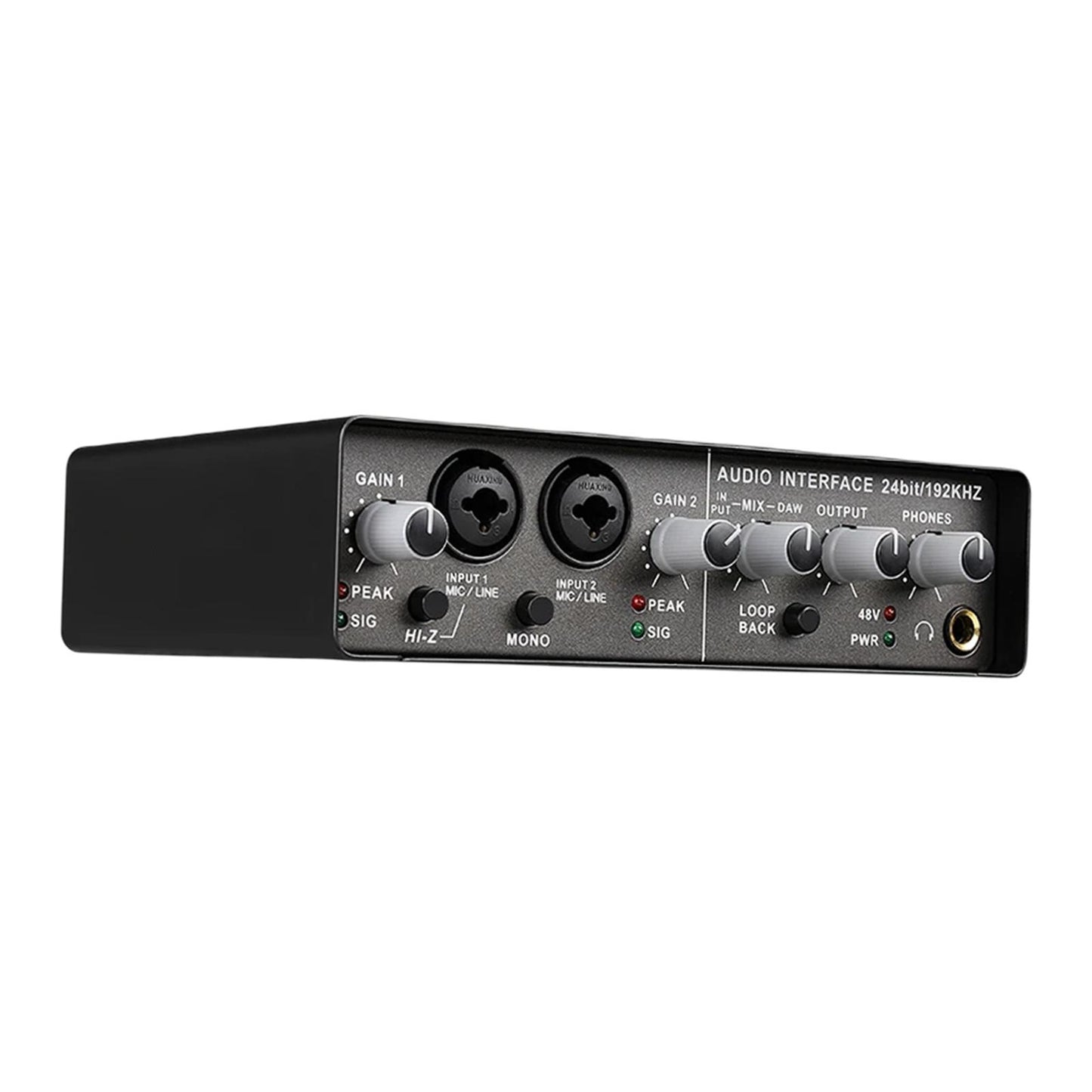 192KHz USB Audio Interface Professional with 48V Power for Vocalist