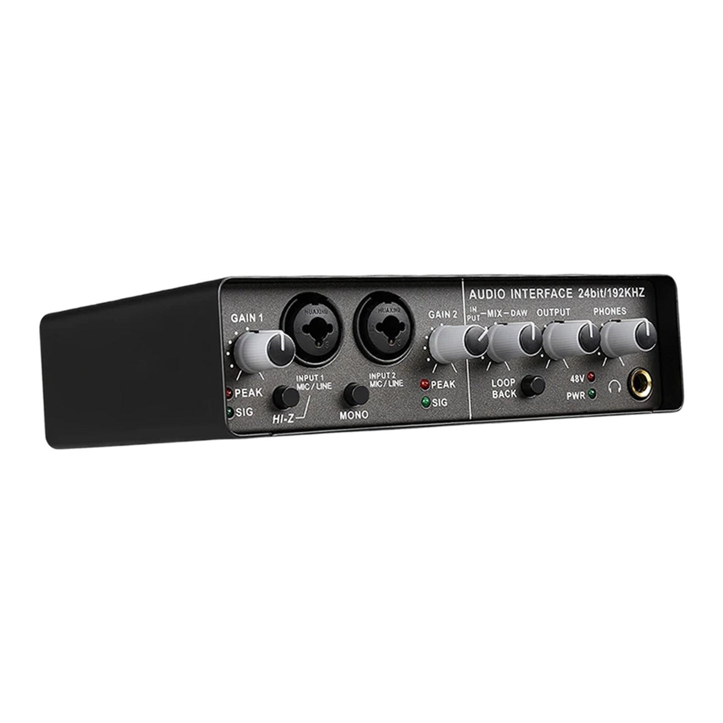 192KHz USB Audio Interface Professional with 48V Power for Vocalist