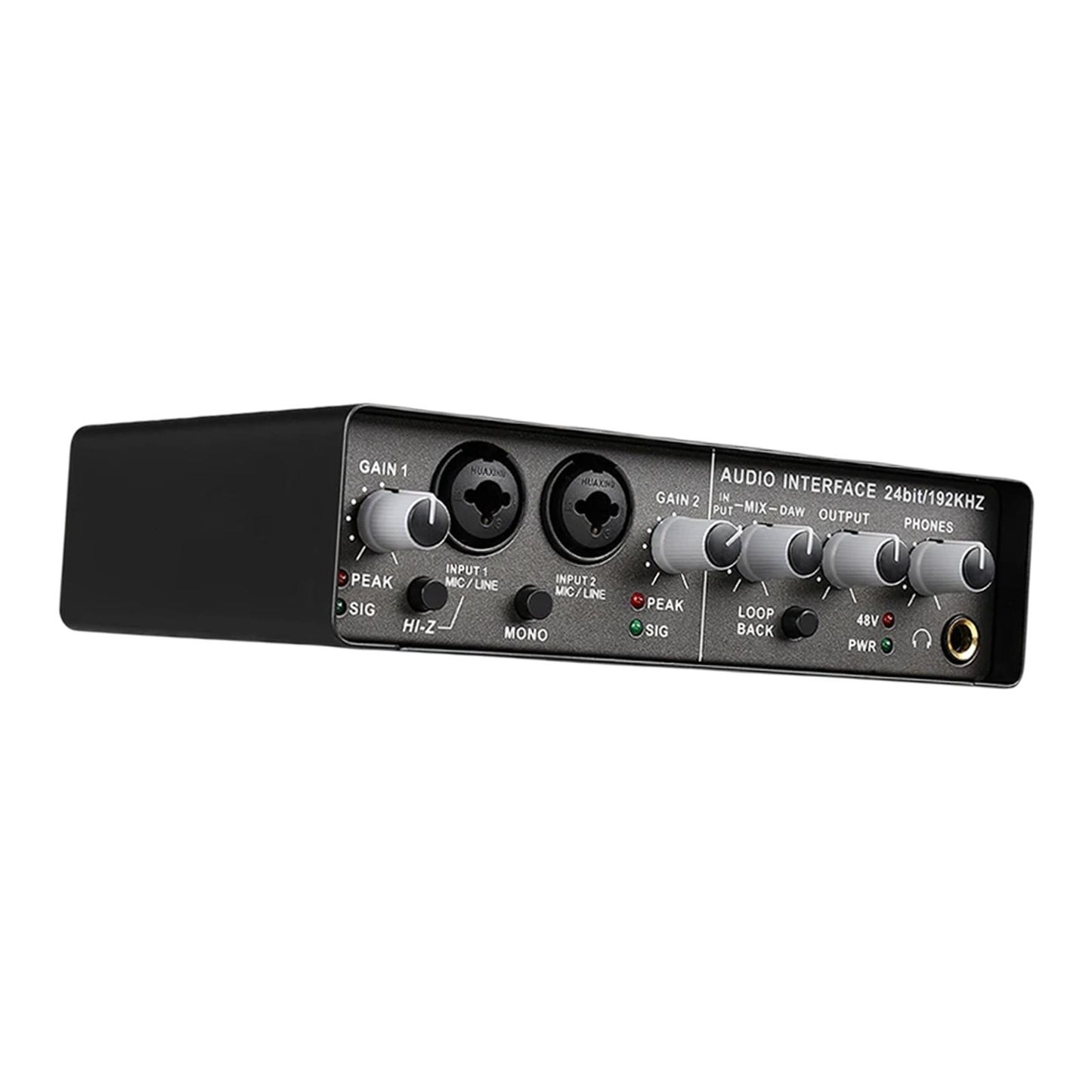 192KHz USB Audio Interface Professional with 48V Power for Vocalist