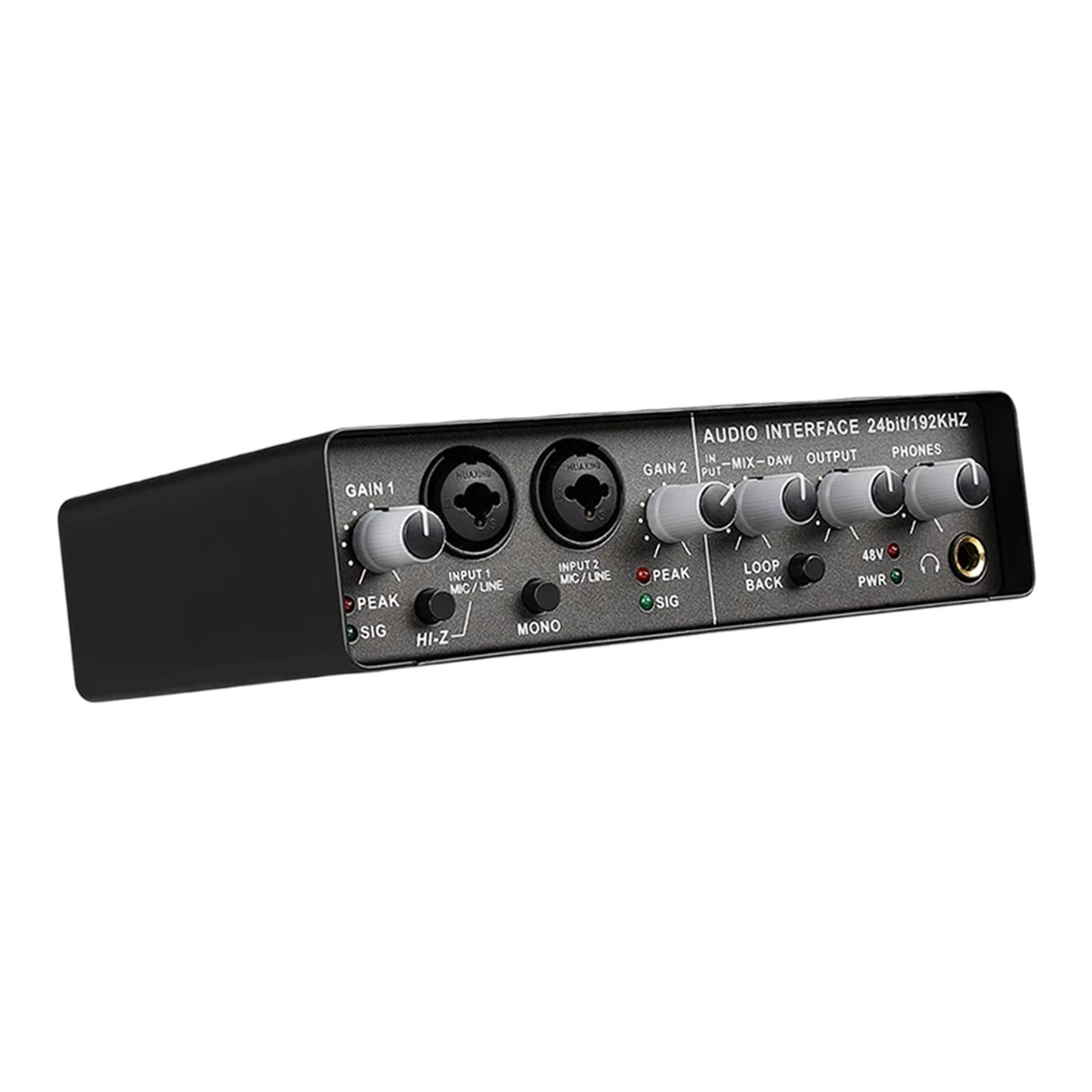 192KHz USB Audio Interface Professional with 48V Power for Vocalist