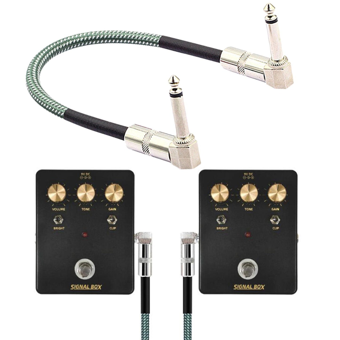 Electric Instrument Cable Braided Tweed Low Noise Guitar Cable for Equalizer