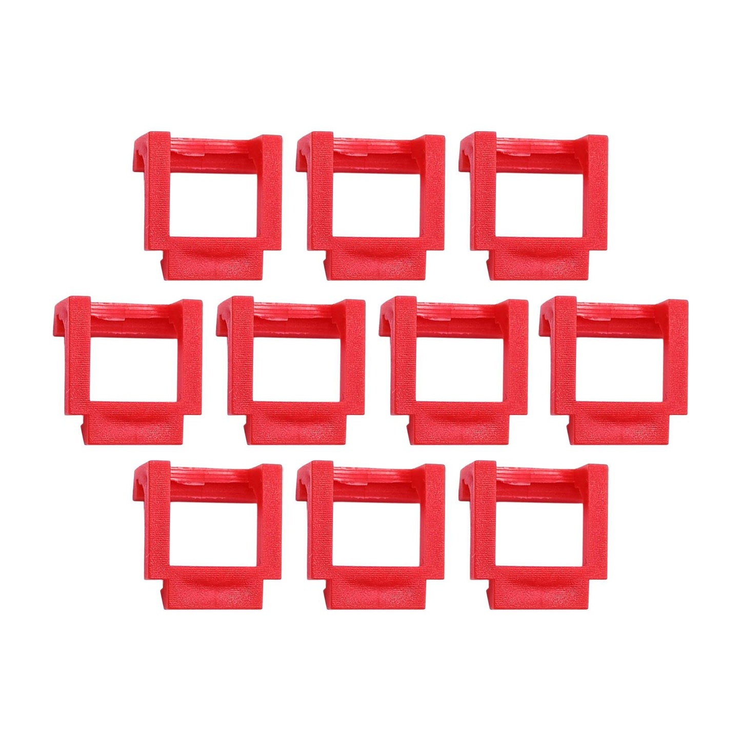 10 Pieces Pci-E Riser Card Retainer Computer Components PCIe Fixing Buckle Red