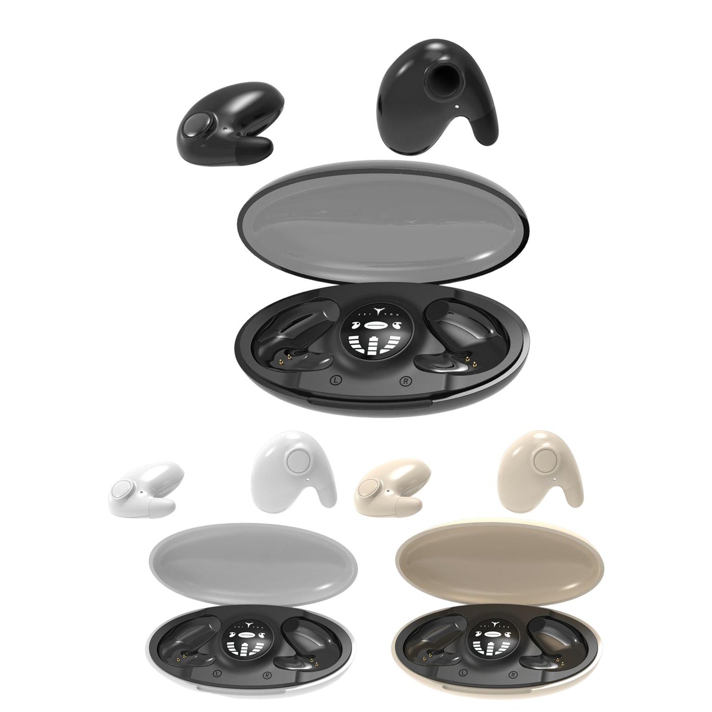 Mini in Ear Earphones IPX5 Waterproof HD Call Stereo Sound Wireless Earbuds Black