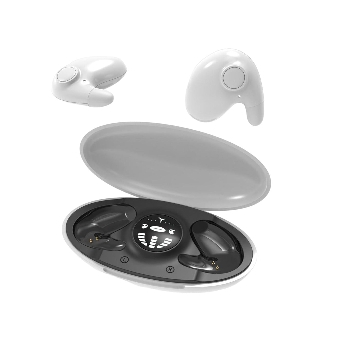 Mini in Ear Earphones IPX5 Waterproof HD Call Stereo Sound Wireless Earbuds White