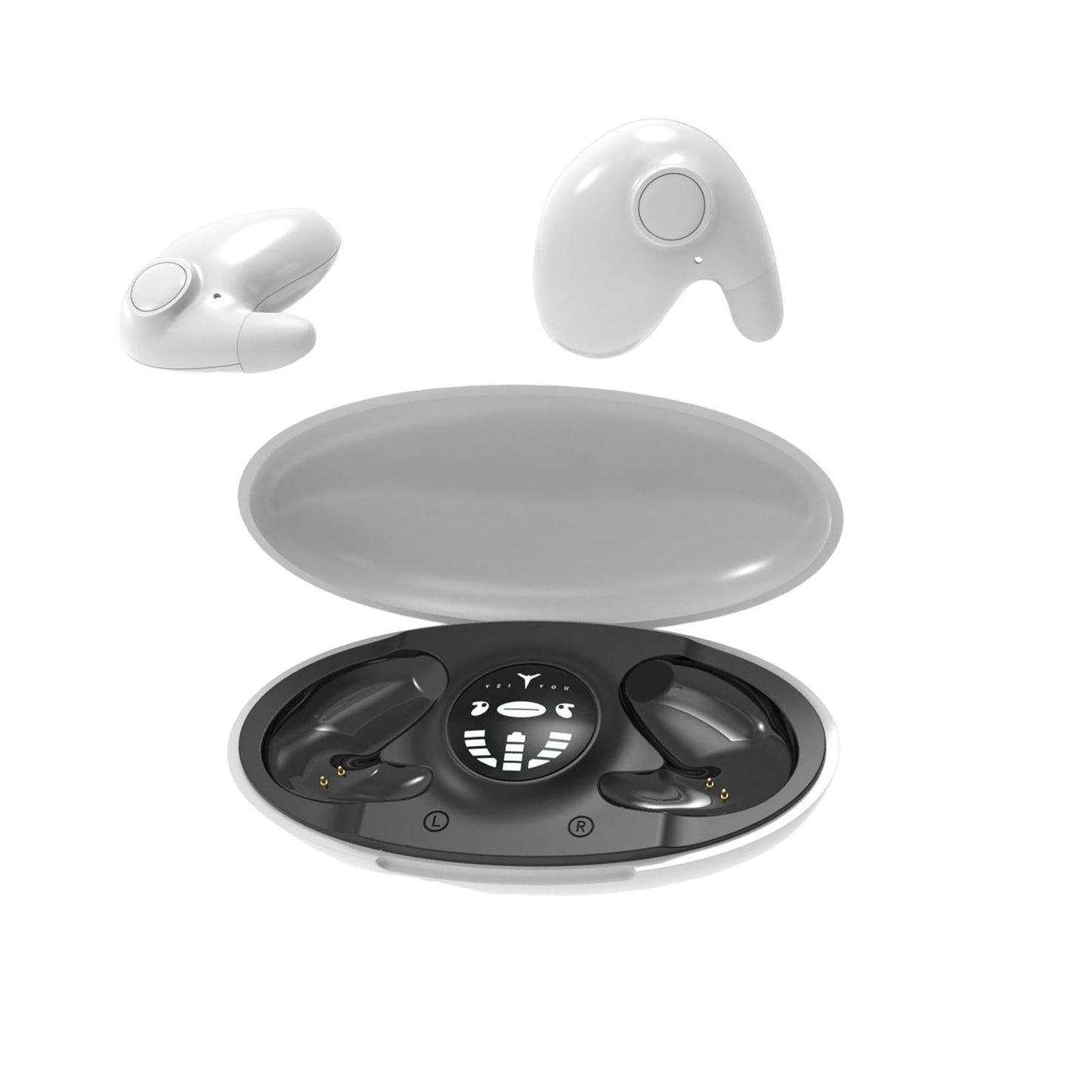 Mini in Ear Earphones IPX5 Waterproof HD Call Stereo Sound Wireless Earbuds White