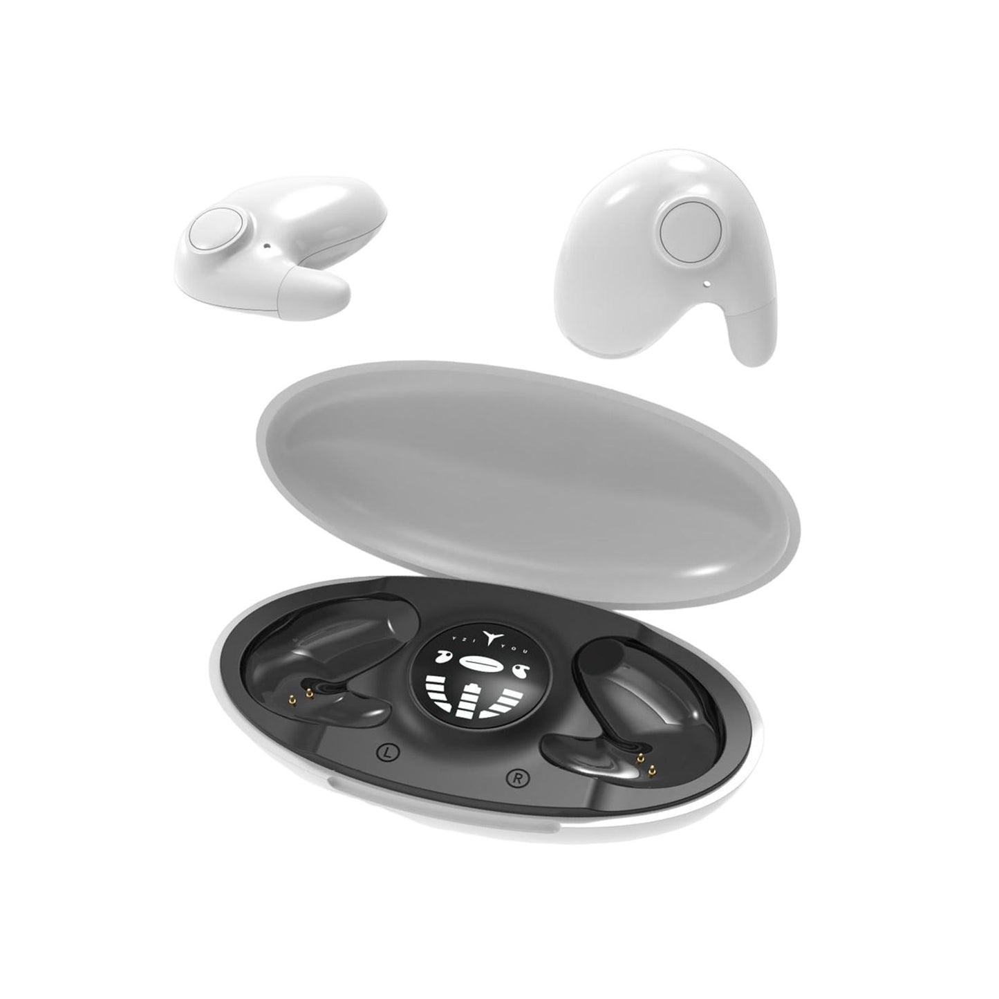 Mini in Ear Earphones IPX5 Waterproof HD Call Stereo Sound Wireless Earbuds White