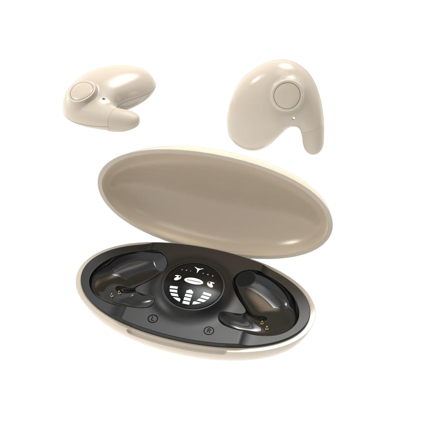 Mini in Ear Earphones IPX5 Waterproof HD Call Stereo Sound Wireless Earbuds Skin Color