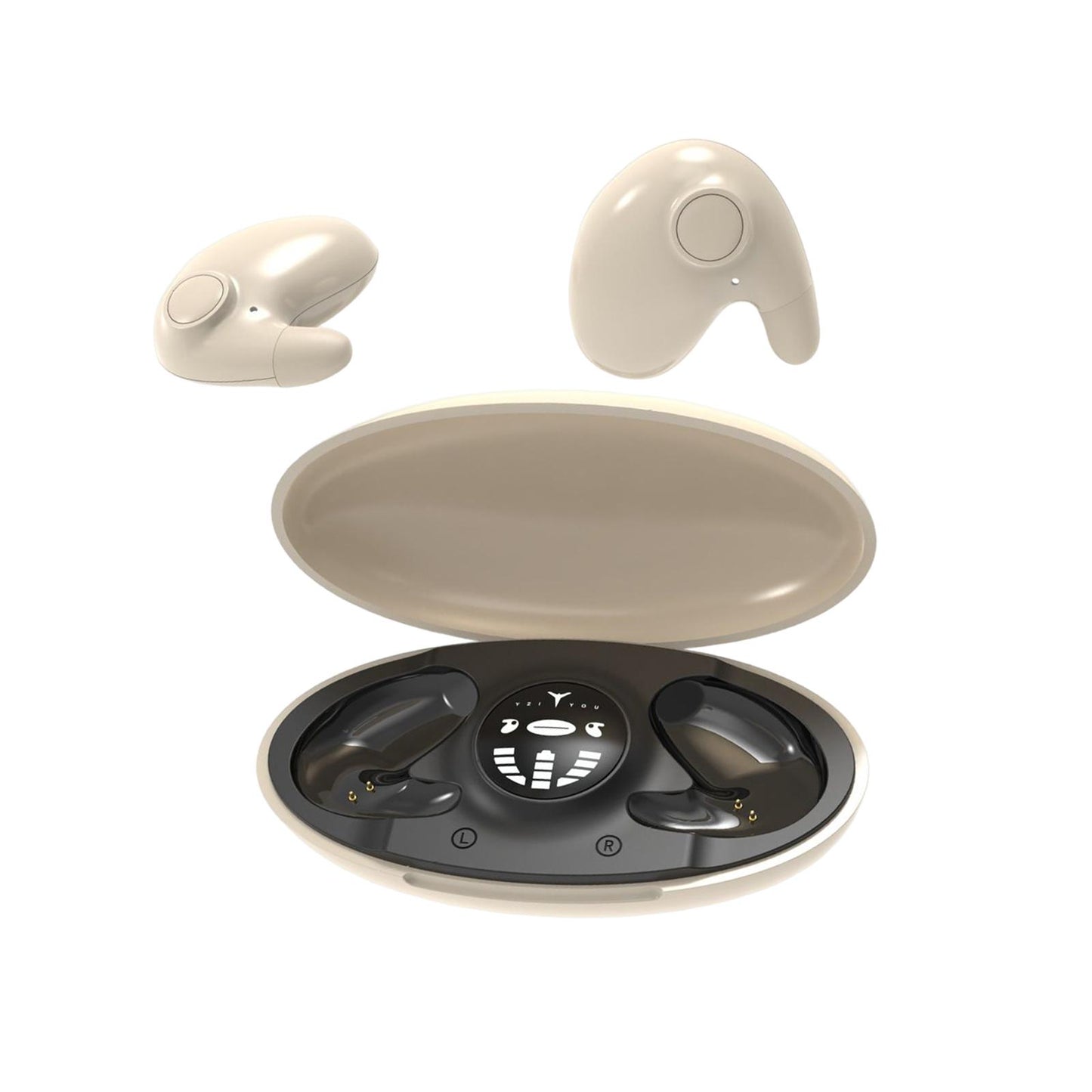 Mini in Ear Earphones IPX5 Waterproof HD Call Stereo Sound Wireless Earbuds Skin Color