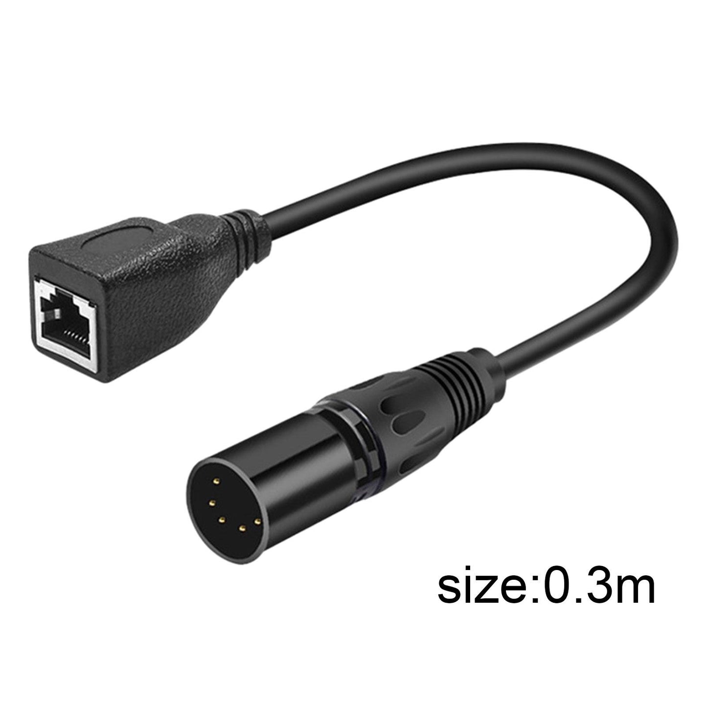 5 Pin XLR to audio Extension Cable 11.8inch Conversion Wire Cord