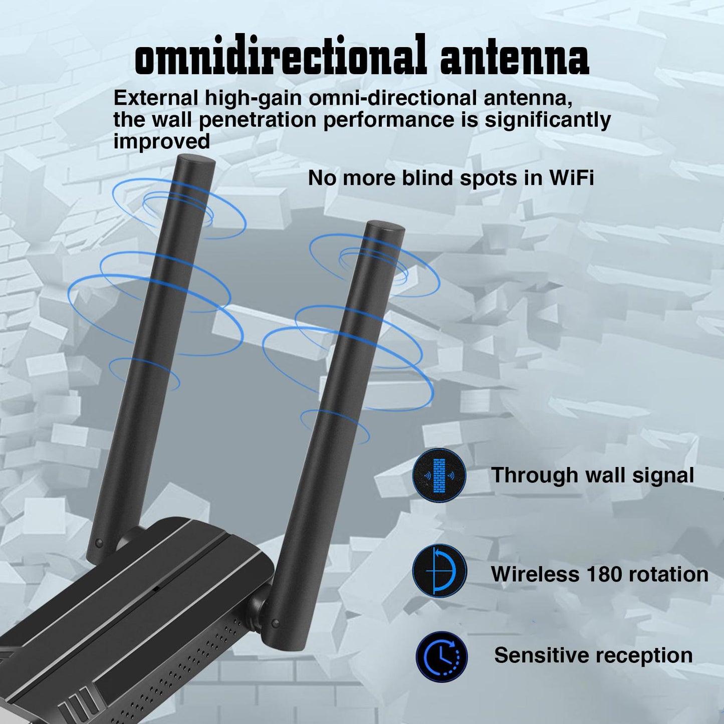 Wireless USB WiFi Adapter WiFi Dongle 802.11AC Portable for Desktop PC Non-free Drive