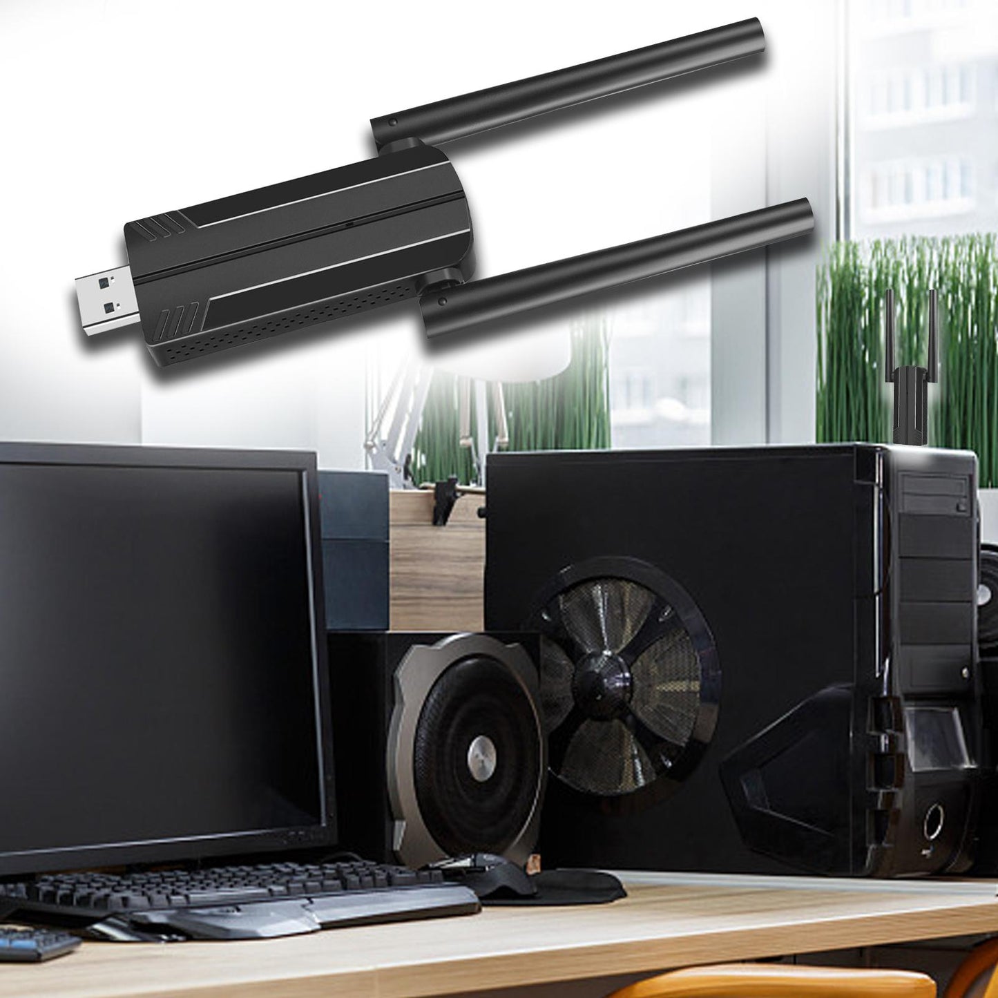 Wireless USB WiFi Adapter WiFi Dongle 802.11AC Portable for Desktop PC Drive Free