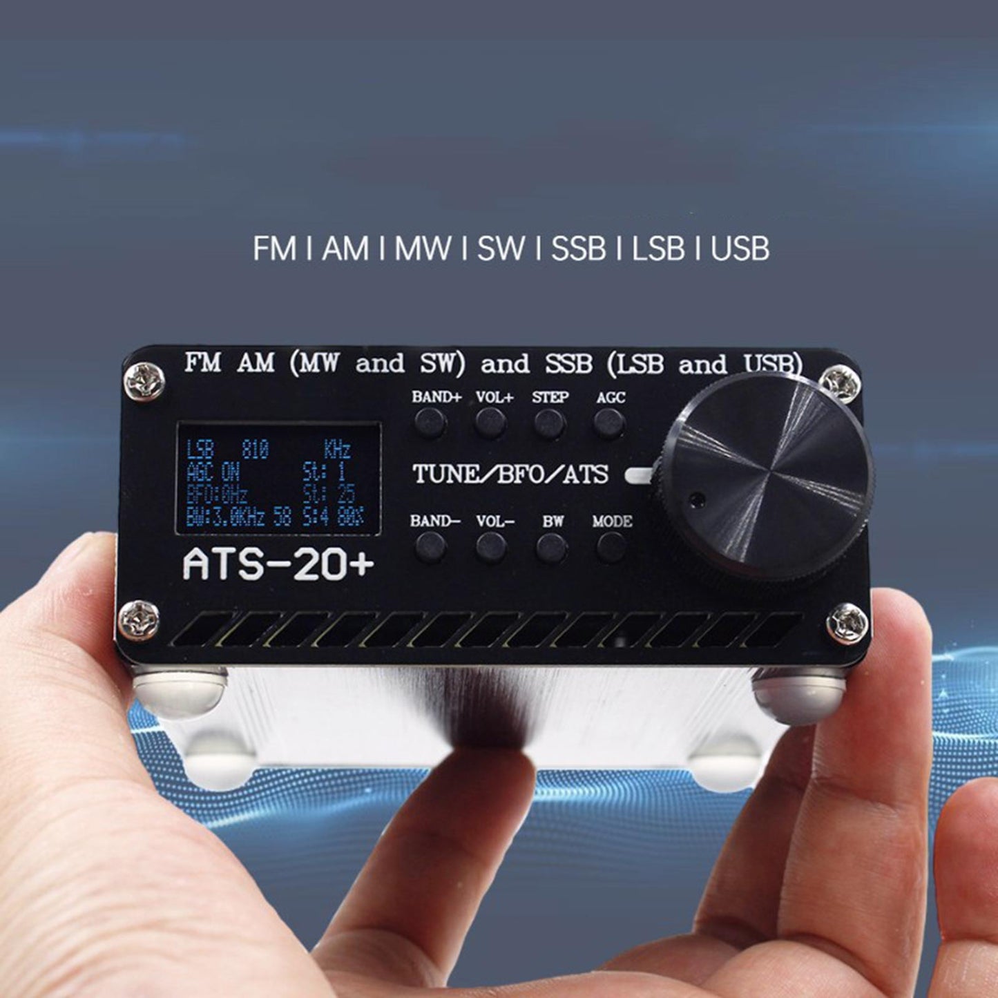 ATS-20+ SI4732 Radio Receiver 3.5mm Audio Output Attachments Stable Portable