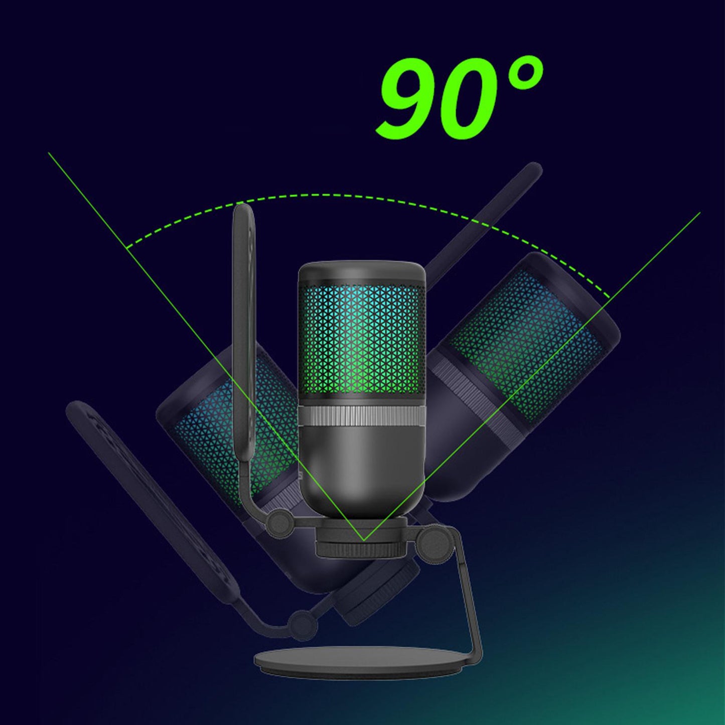USB Microphone Volume Control Knob Studio and Computer Condenser Mic