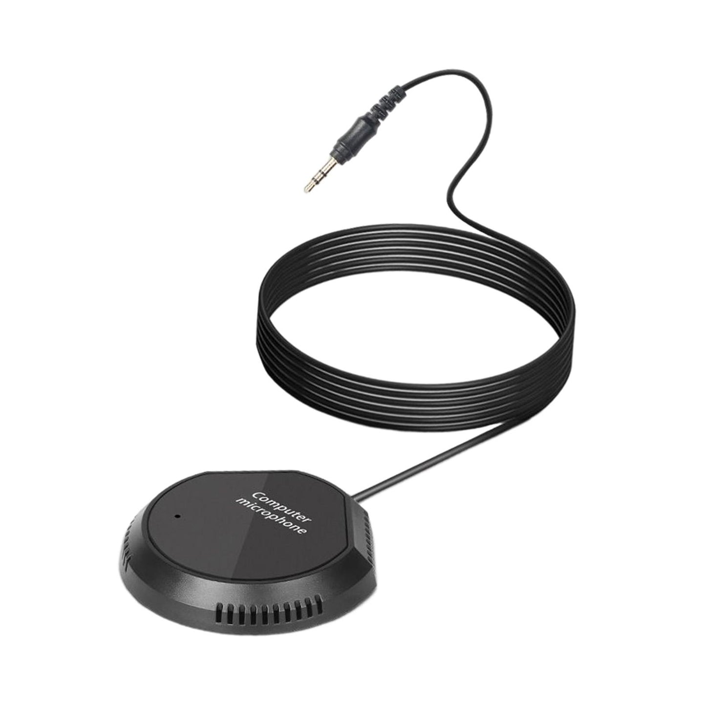 Conference Microphone 3.5mm Plug and Play Compact Condenser Mic for Chatting