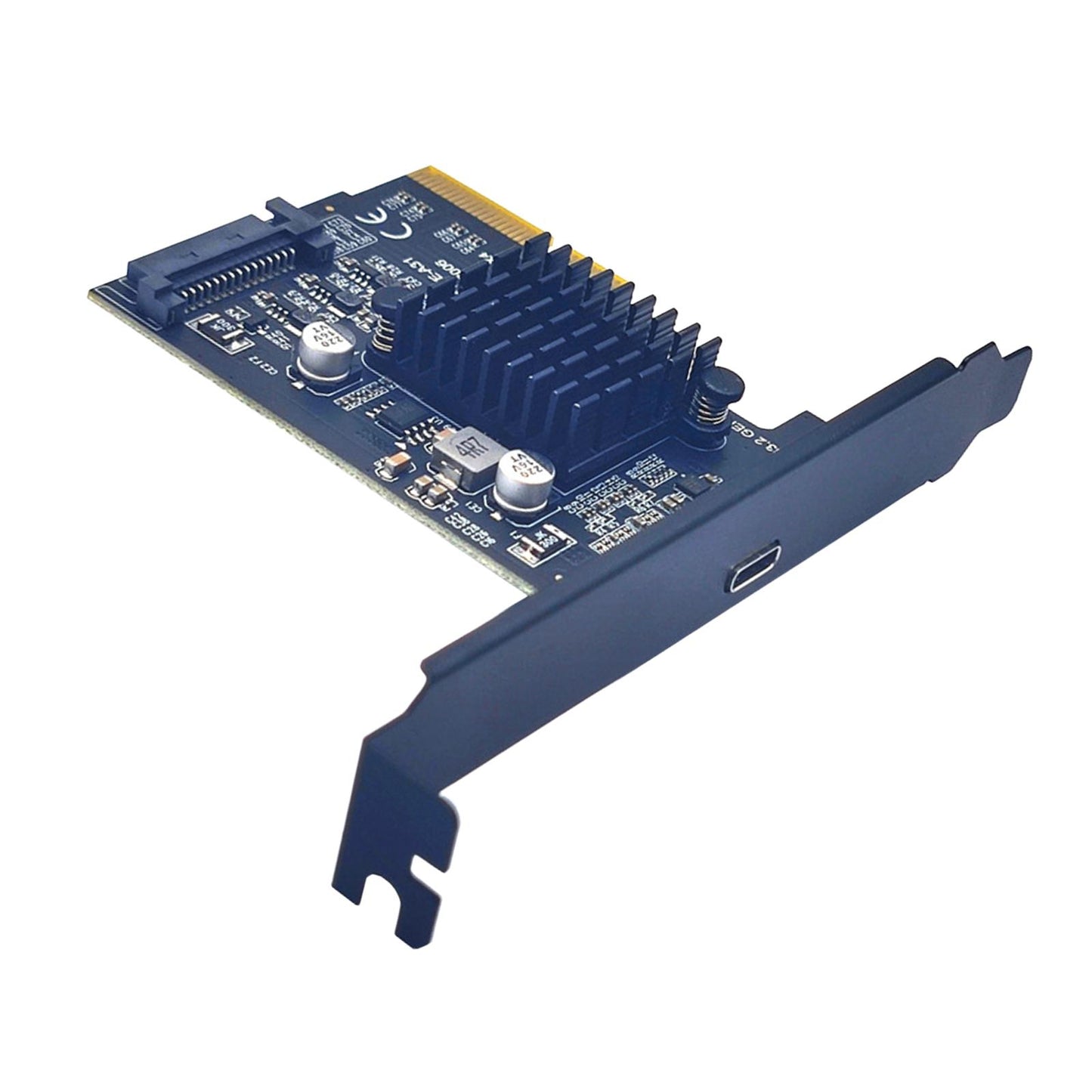 Pci-e 4x to USB3.2 Gen2 Front Type C Expansion Card Stable Performance Black