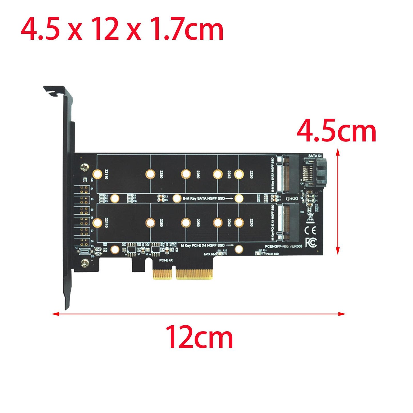 PCI E 4x to M.2 Adapter Card Durable PCI E 1x PCI E 4x PCIe M.2 Adapter Card