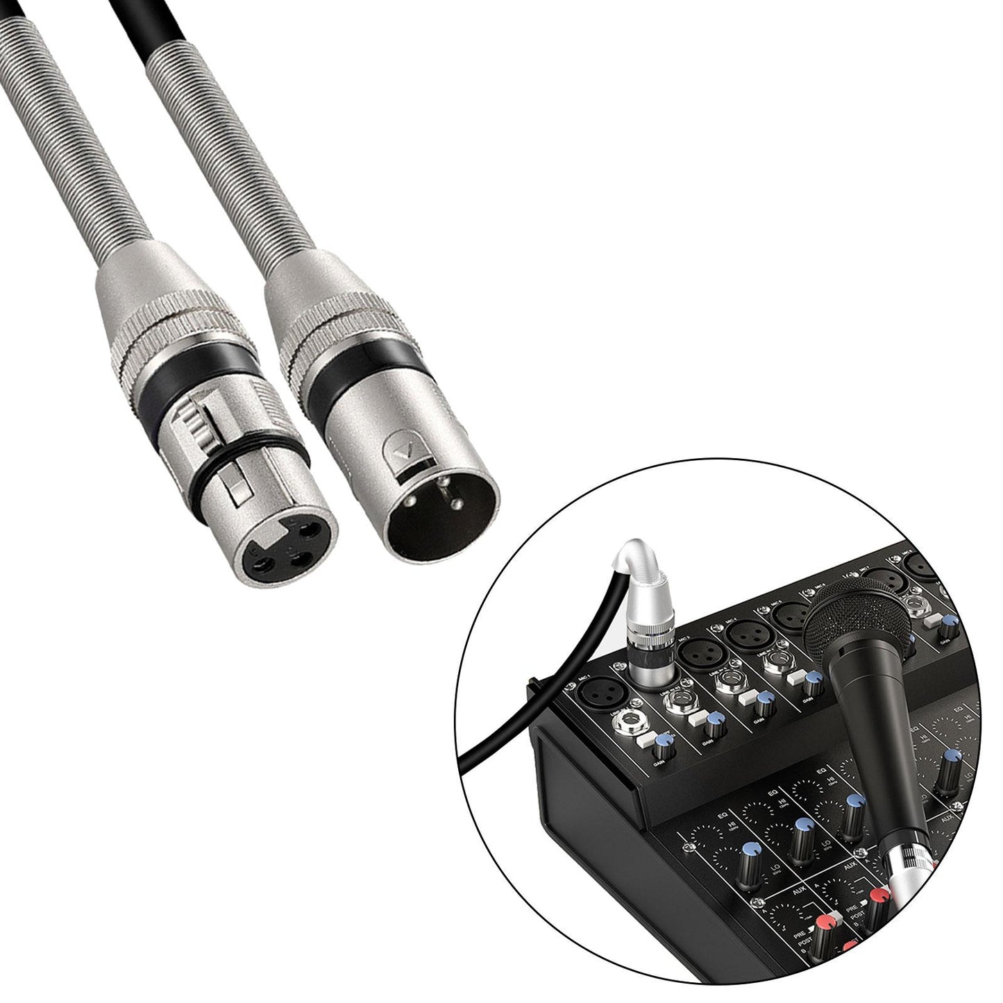 XLR Male to Female 3Pin Audio Cable Audio Connector Mic Cable Splitter Cable